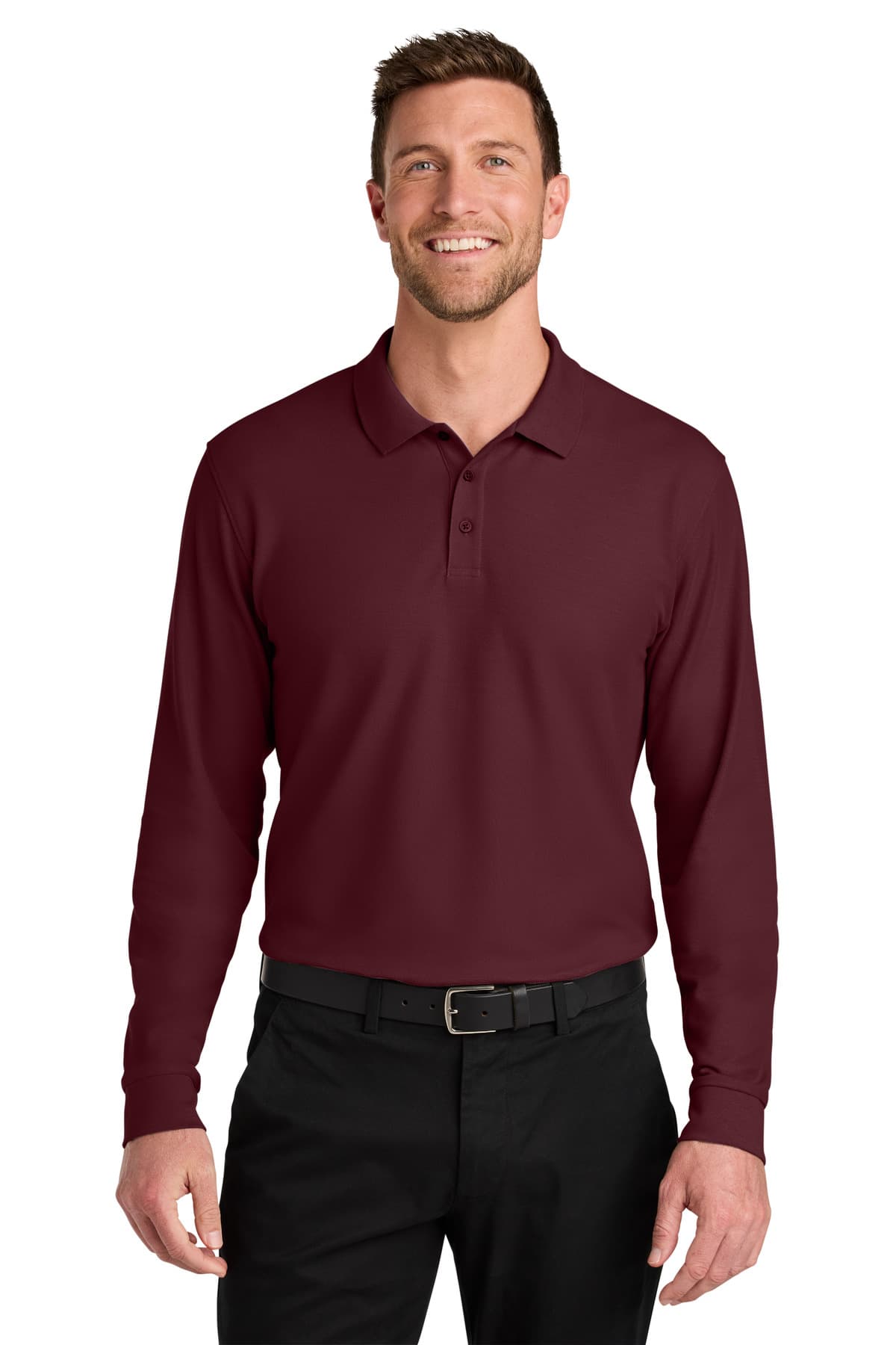 Port Authority ® Wearever Signature Pique Long Sleeve Polo K200LS thumbnail 2