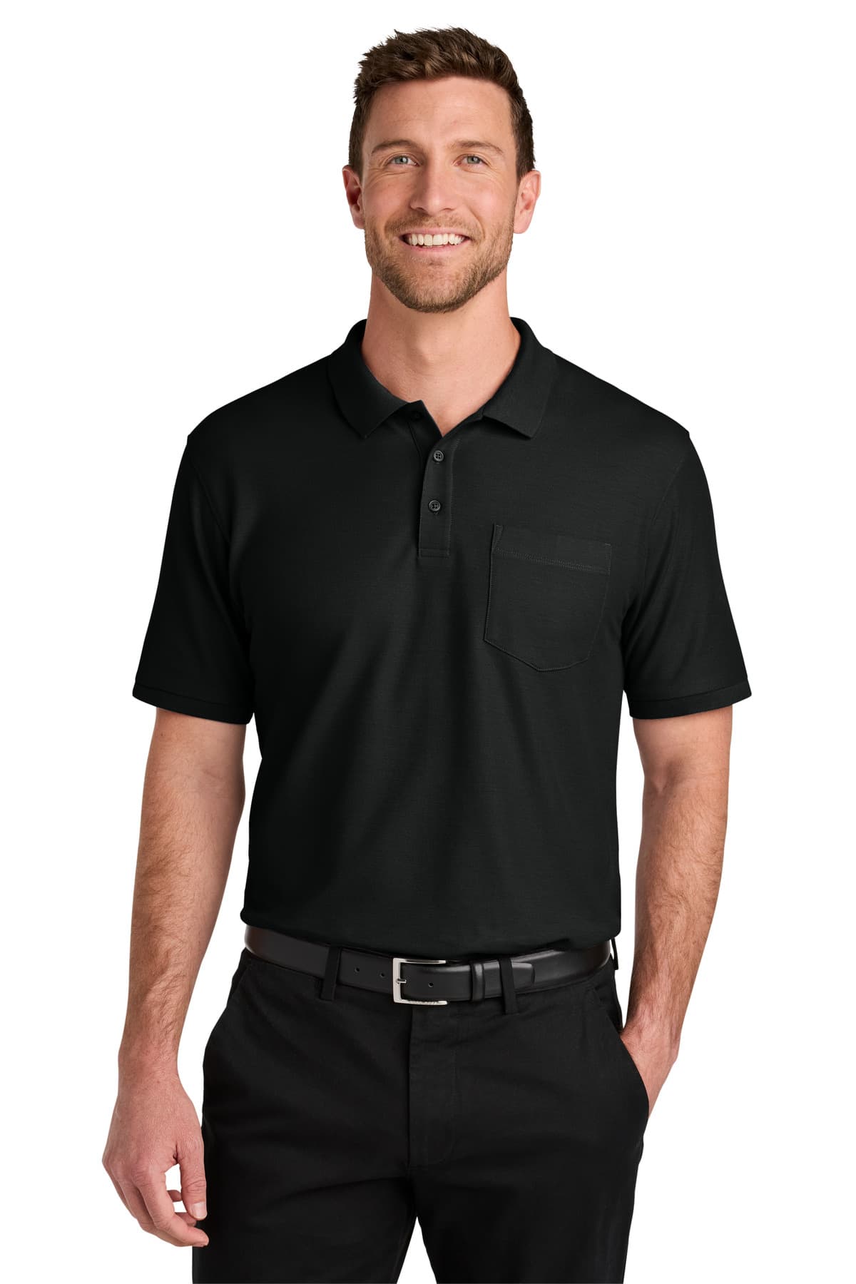 Port Authority ® Tall Wearever Signature Pique Pocket Polo TLK200P thumbnail 2