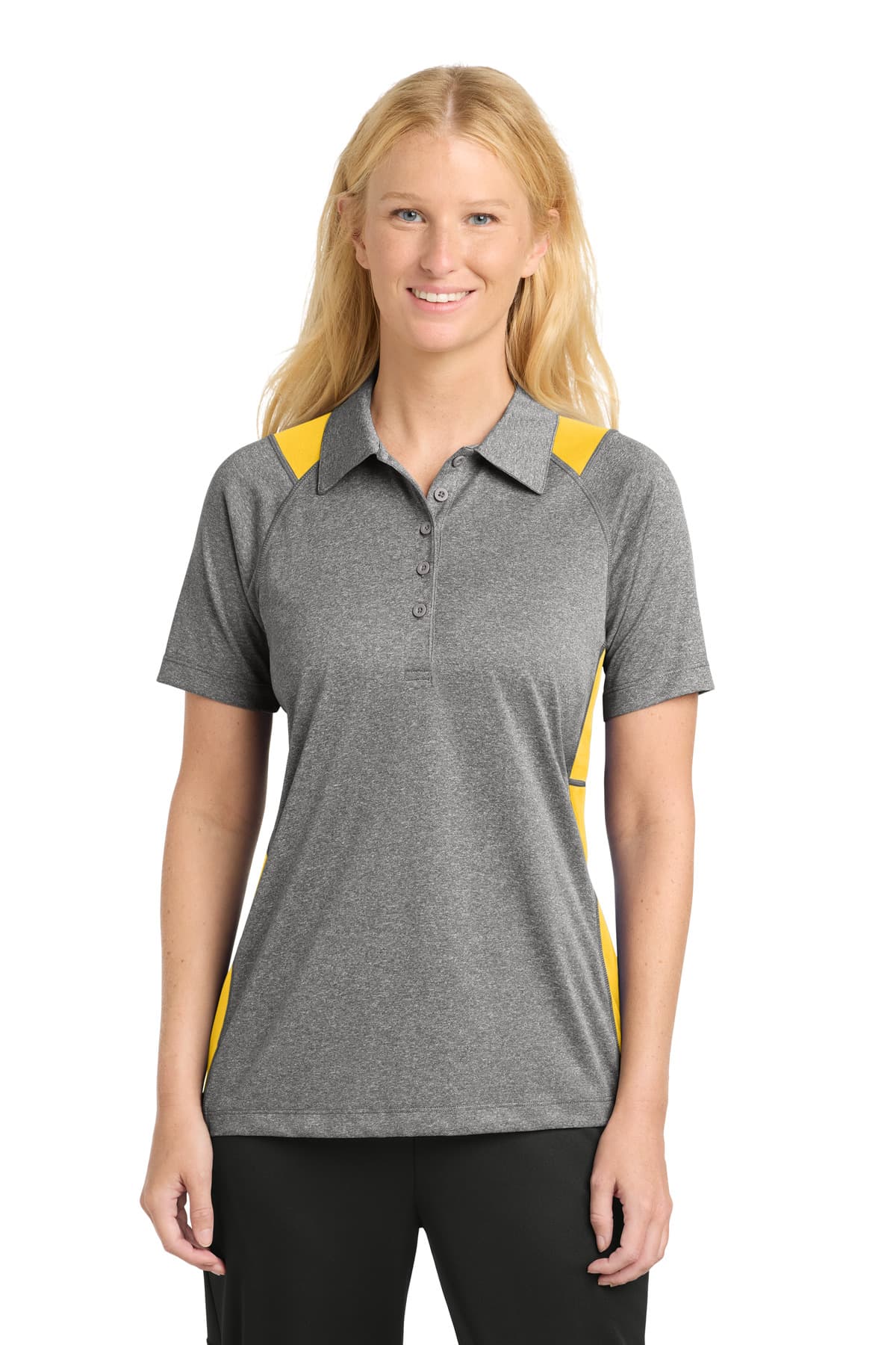Sport-Tek ® Women's Heather Colorblock Contender  Polo. LST665 thumbnail 4