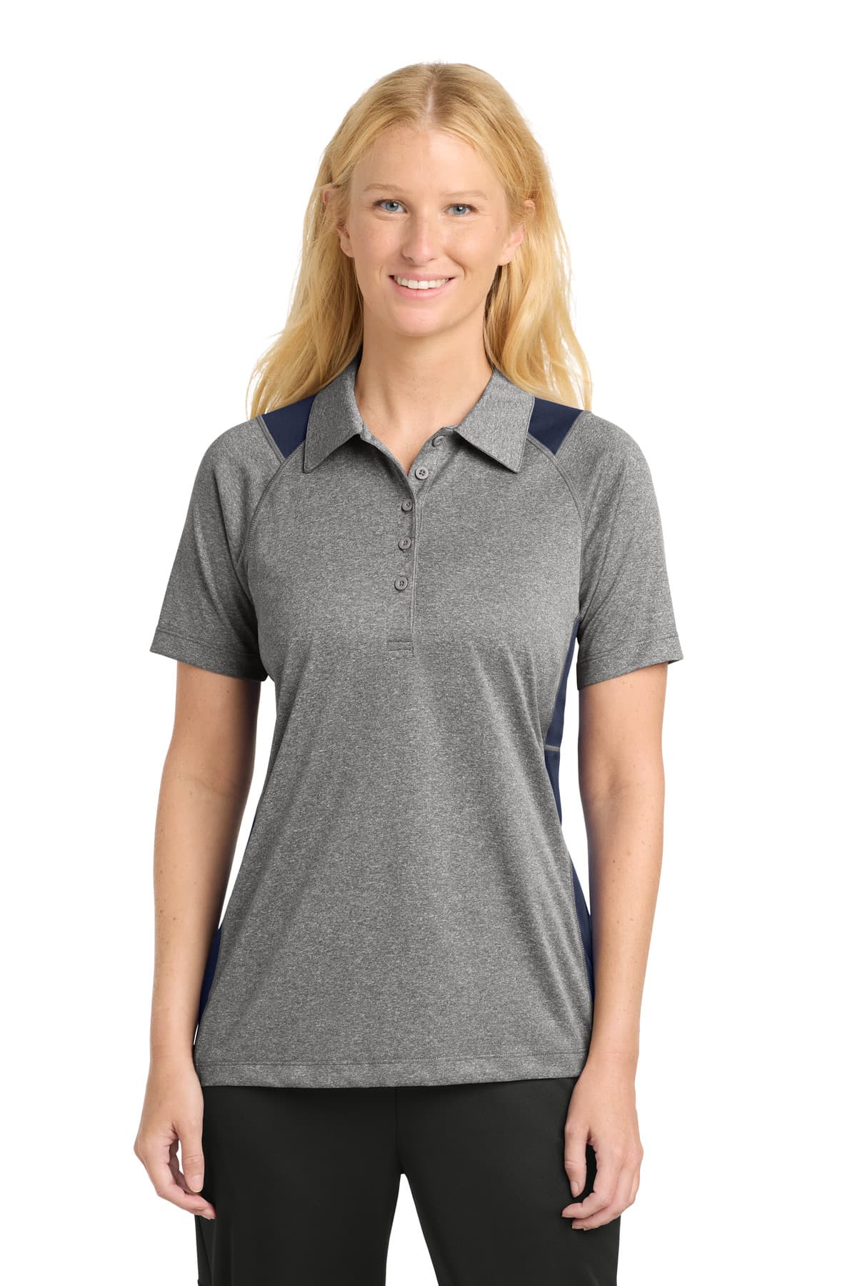 Sport-Tek ® Women's Heather Colorblock Contender  Polo. LST665 thumbnail 5