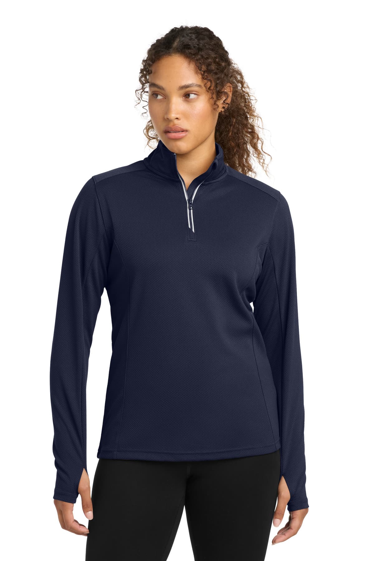 Sport-Tek ® Women's Sport-Wick ® Textured 1/4-Zip Pullover. LST860 thumbnail 5