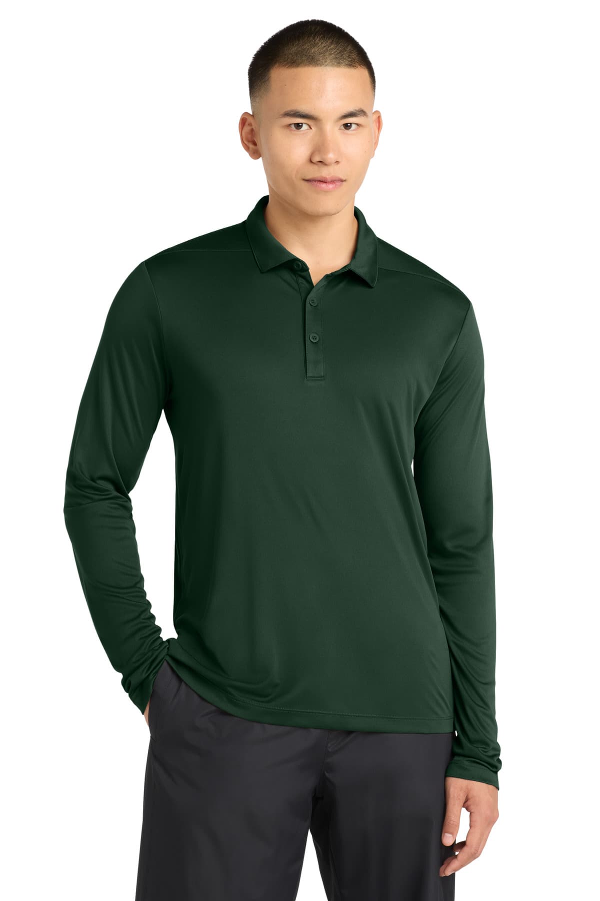 Sport-Tek ® Posi-UV ® Pro Long Sleeve Polo. ST520LS thumbnail 4