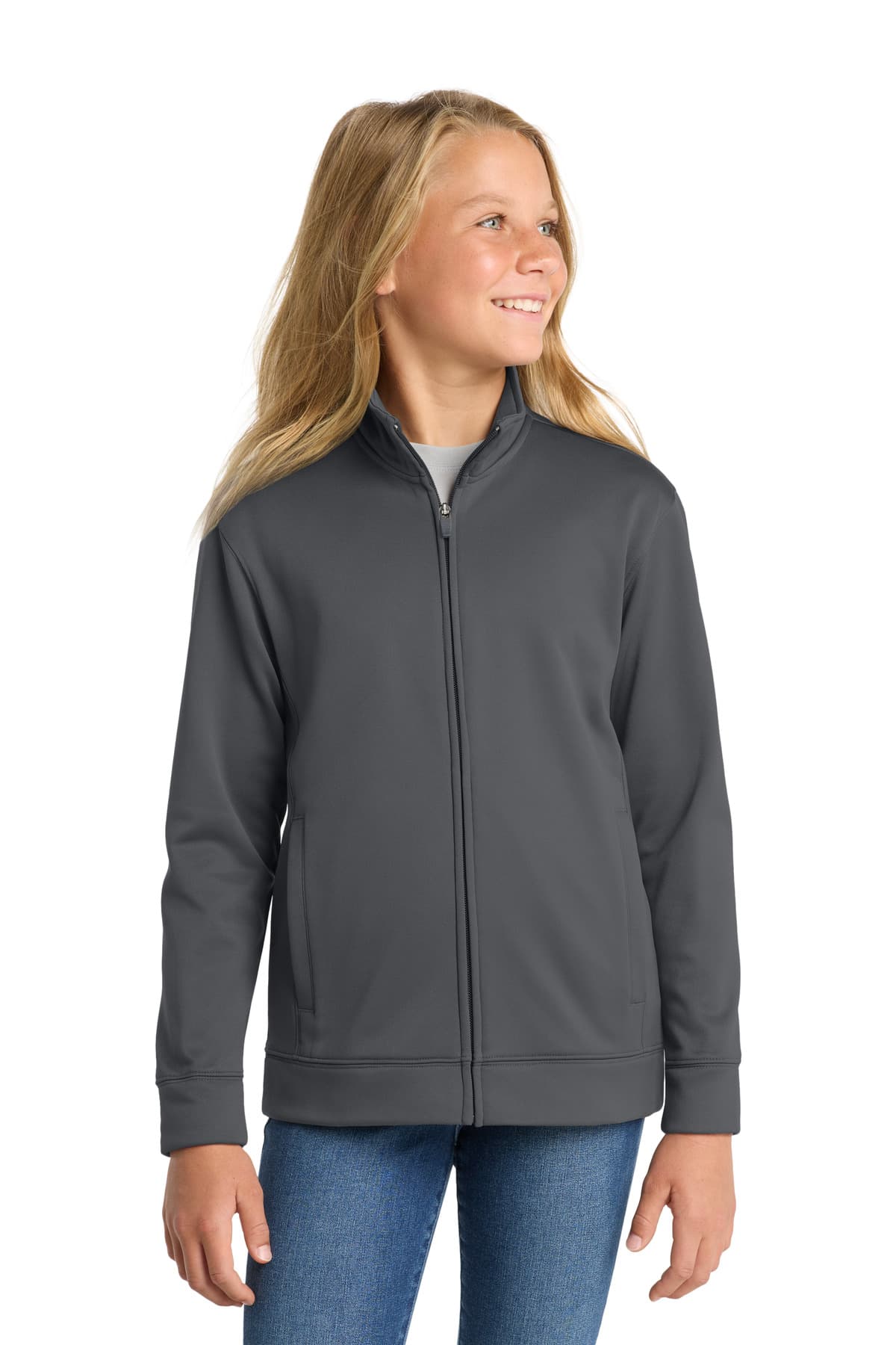 Sport-Tek ® Youth Sport-Wick ® Fleece Full-Zip Jacket. YST241 thumbnail 3