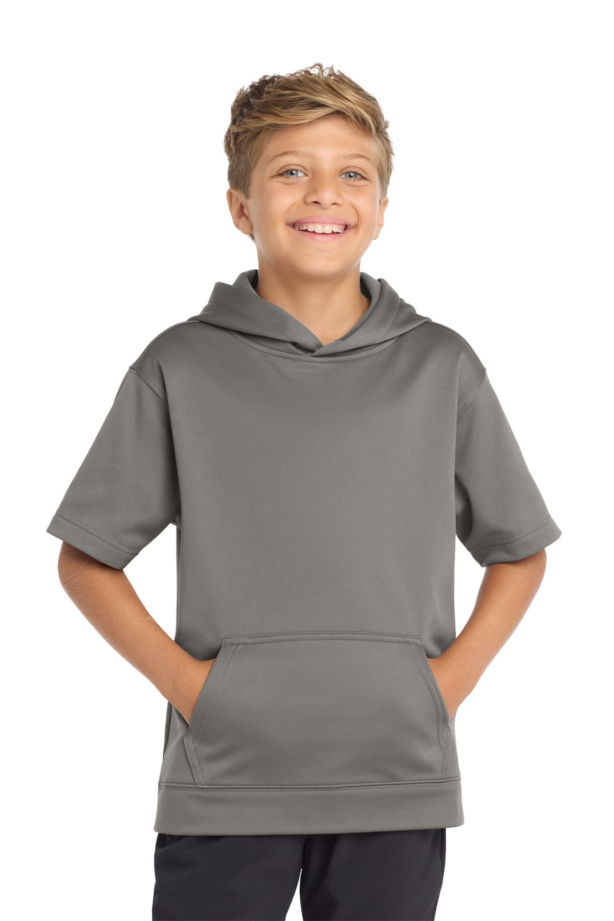Sport-Tek ® Youth Sport-Wick ® Fleece Short Sleeve Hooded Pullover. YST251 thumbnail 3
