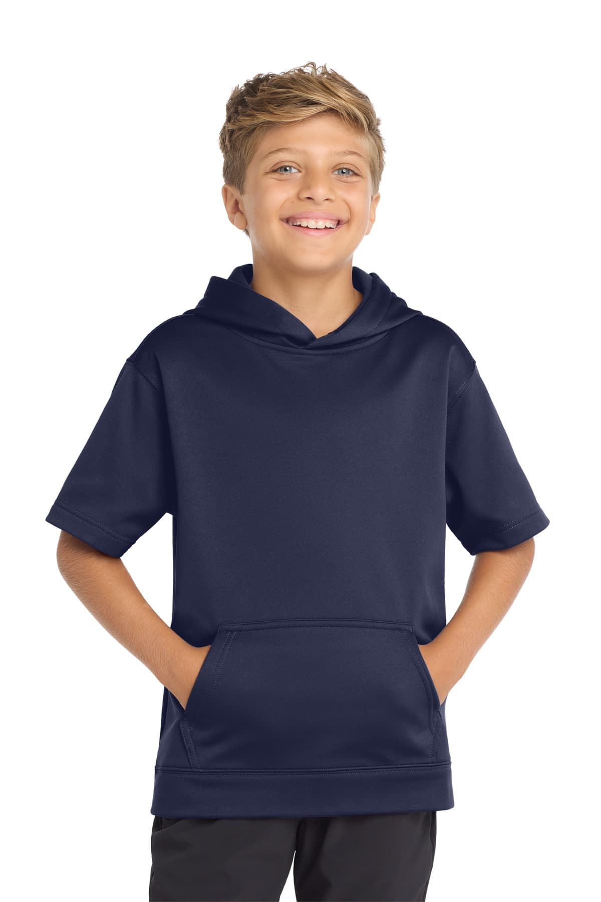 Sport-Tek ® Youth Sport-Wick ® Fleece Short Sleeve Hooded Pullover. YST251 thumbnail 4
