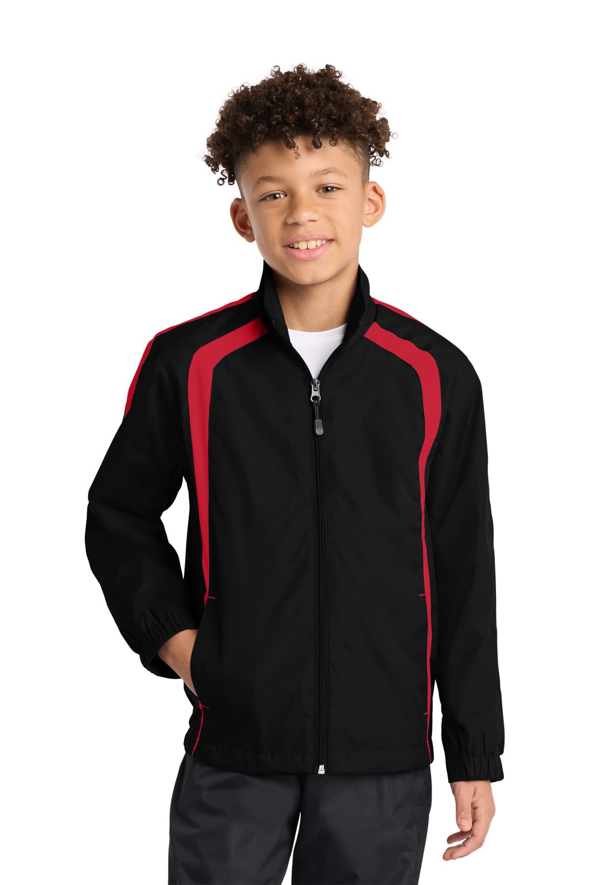 Sport-Tek ® Youth Colorblock Raglan Jacket. YST60 thumbnail 2