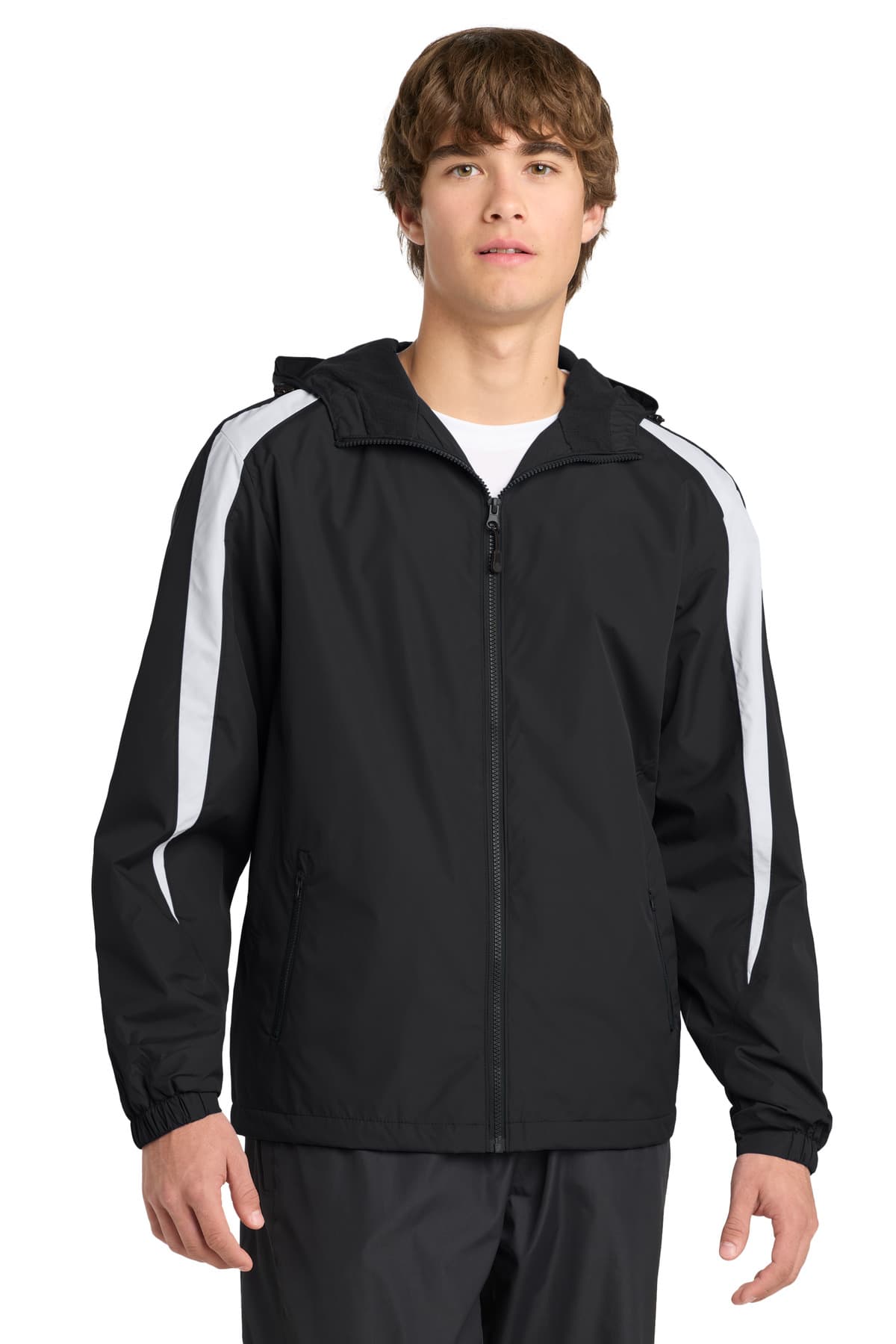 Sport-Tek ® Fleece-Lined Colorblock Jacket. JST81 thumbnail 2