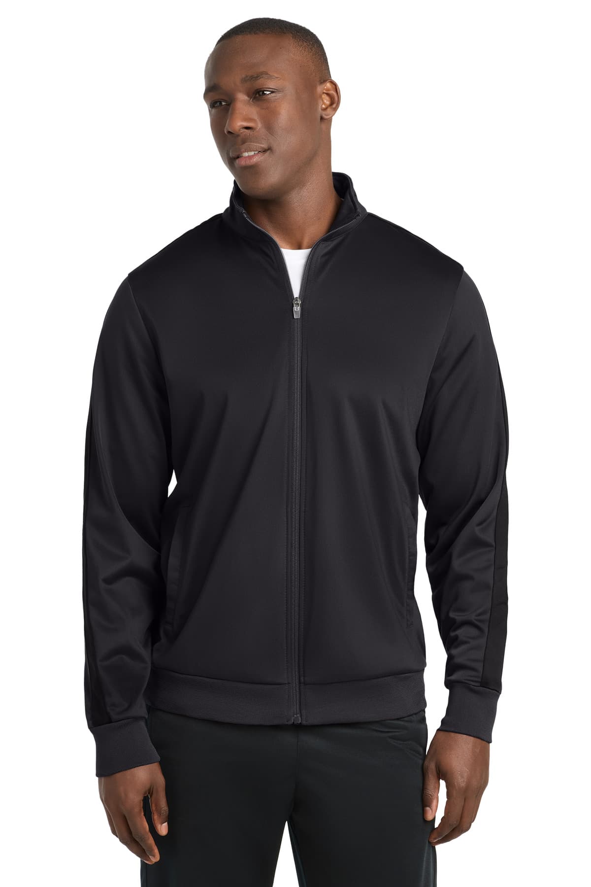 Sport-Tek ® Tricot Sleeve Stripe Track Jacket. JST94 thumbnail 2