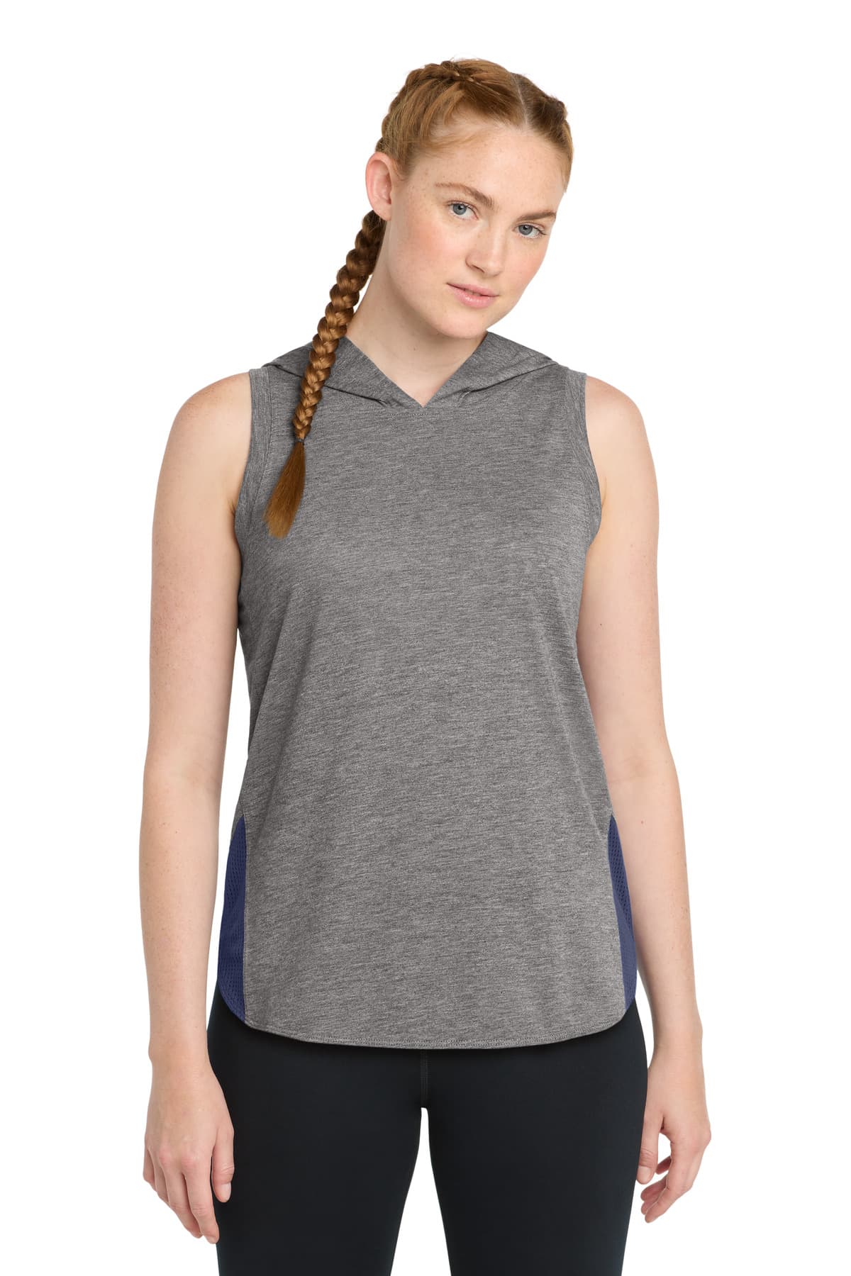 Sport-Tek ® Women's PosiCharge ® Tri-Blend Wicking Draft Hoodie Tank. LST410 thumbnail 5