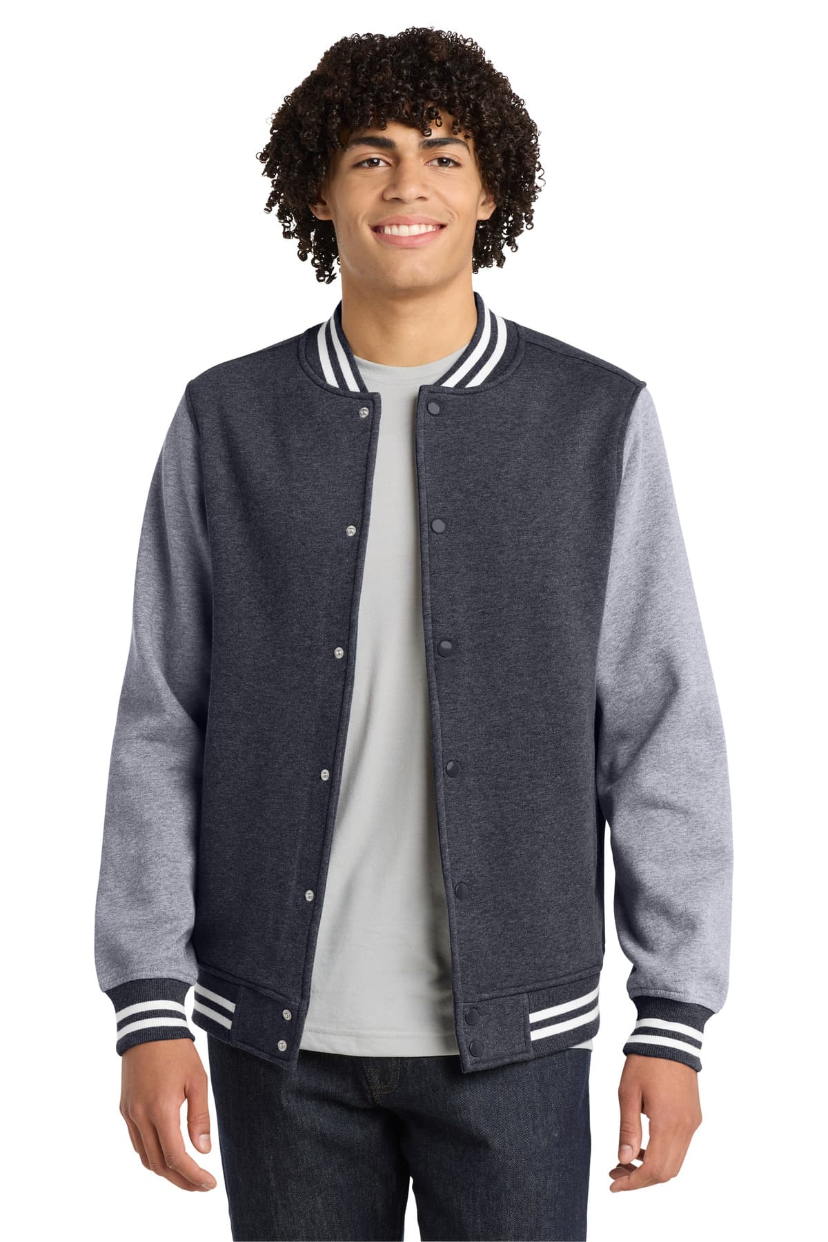 Sport-Tek ® Fleece Letterman Jacket. ST270 thumbnail 3