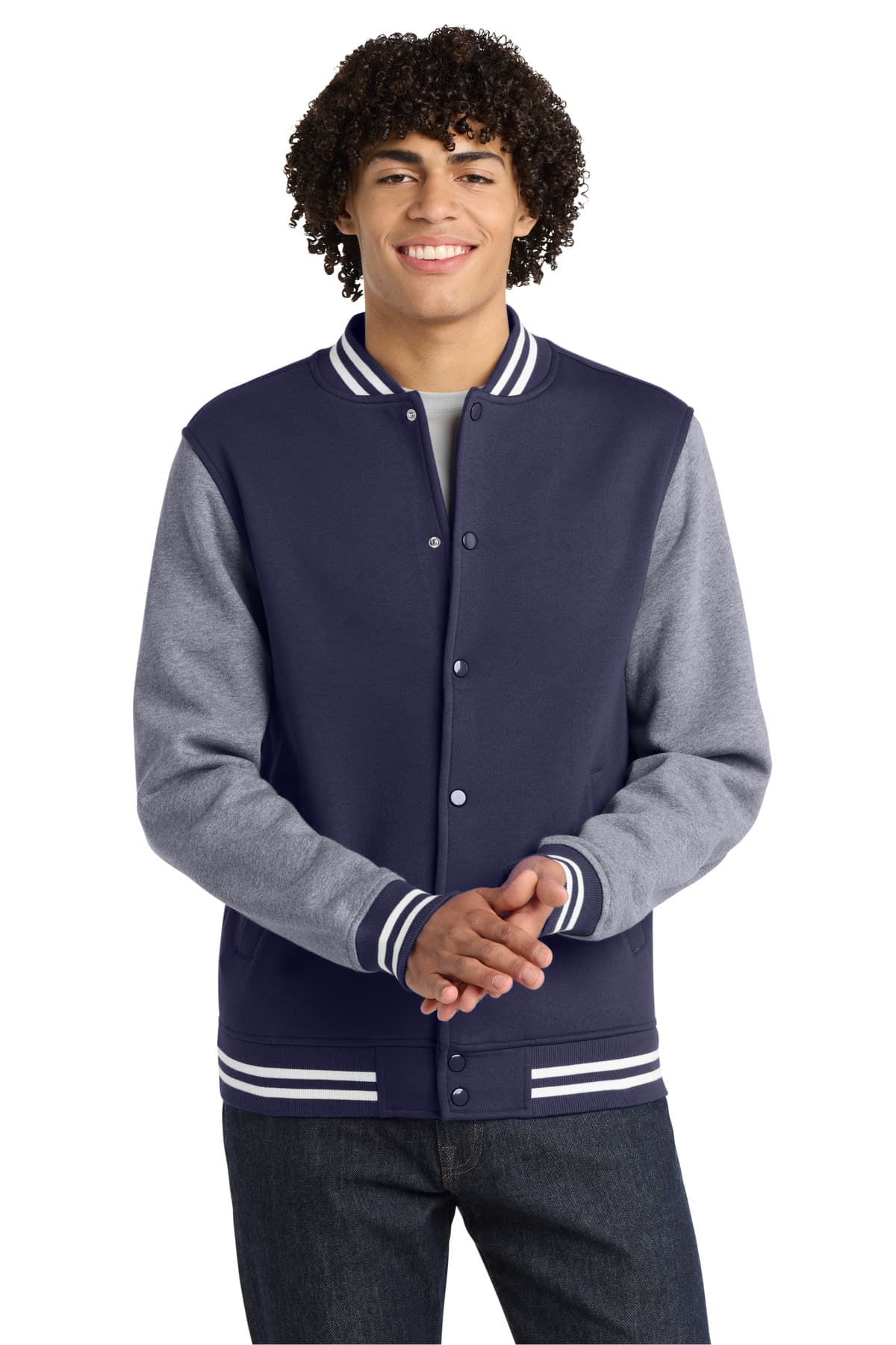 Sport-Tek ® Fleece Letterman Jacket. ST270 thumbnail 4