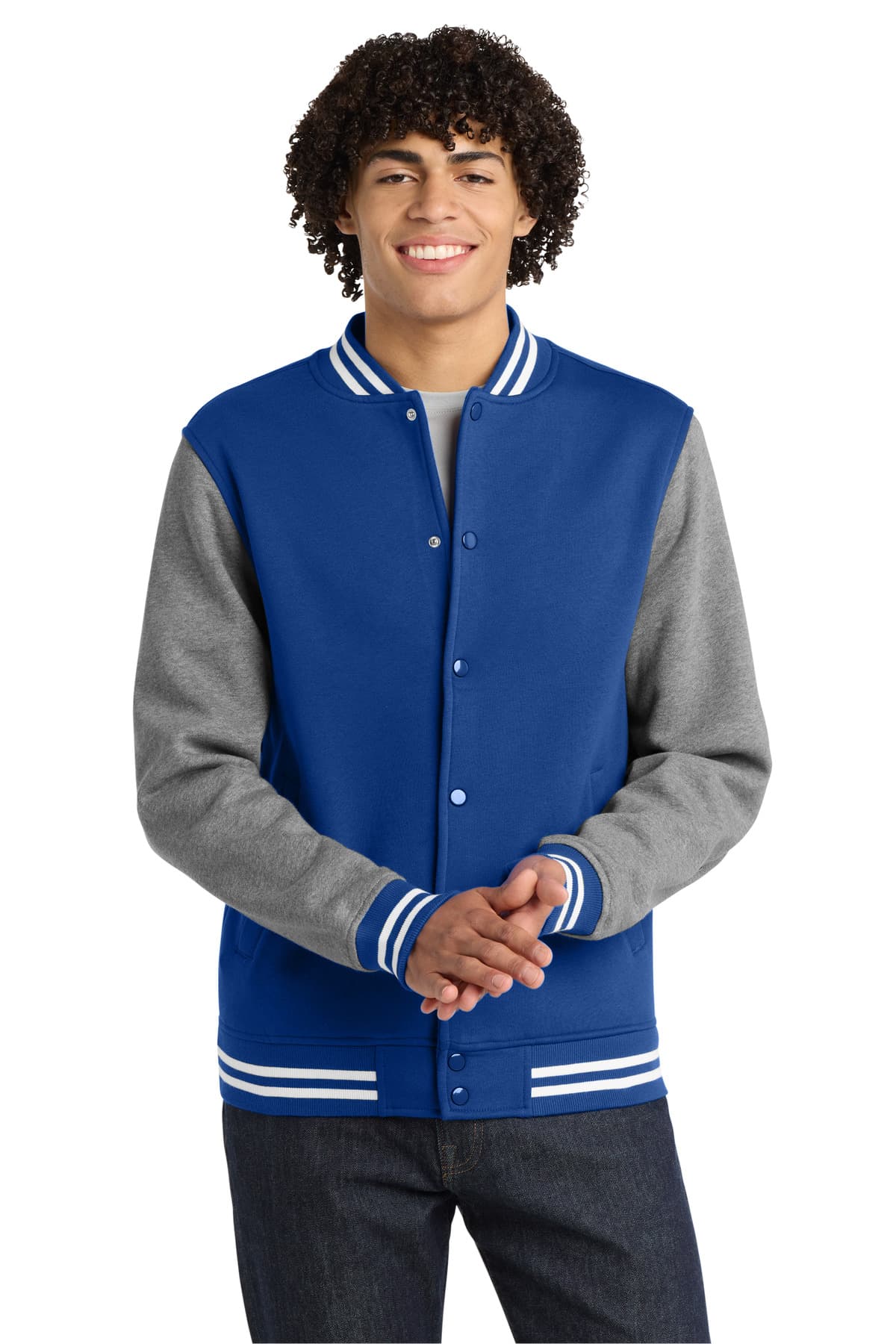 Sport-Tek ® Fleece Letterman Jacket. ST270 thumbnail 5