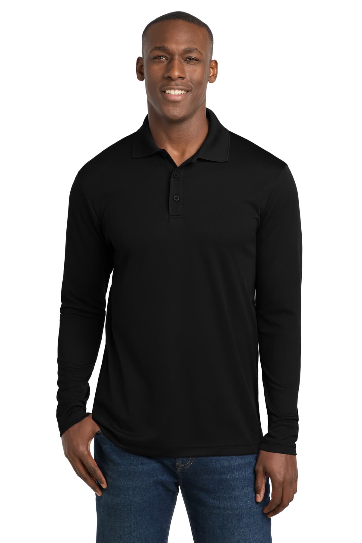 Sport-Tek ® PosiCharge ® RacerMesh ® Long Sleeve Polo. ST640LS thumbnail 2