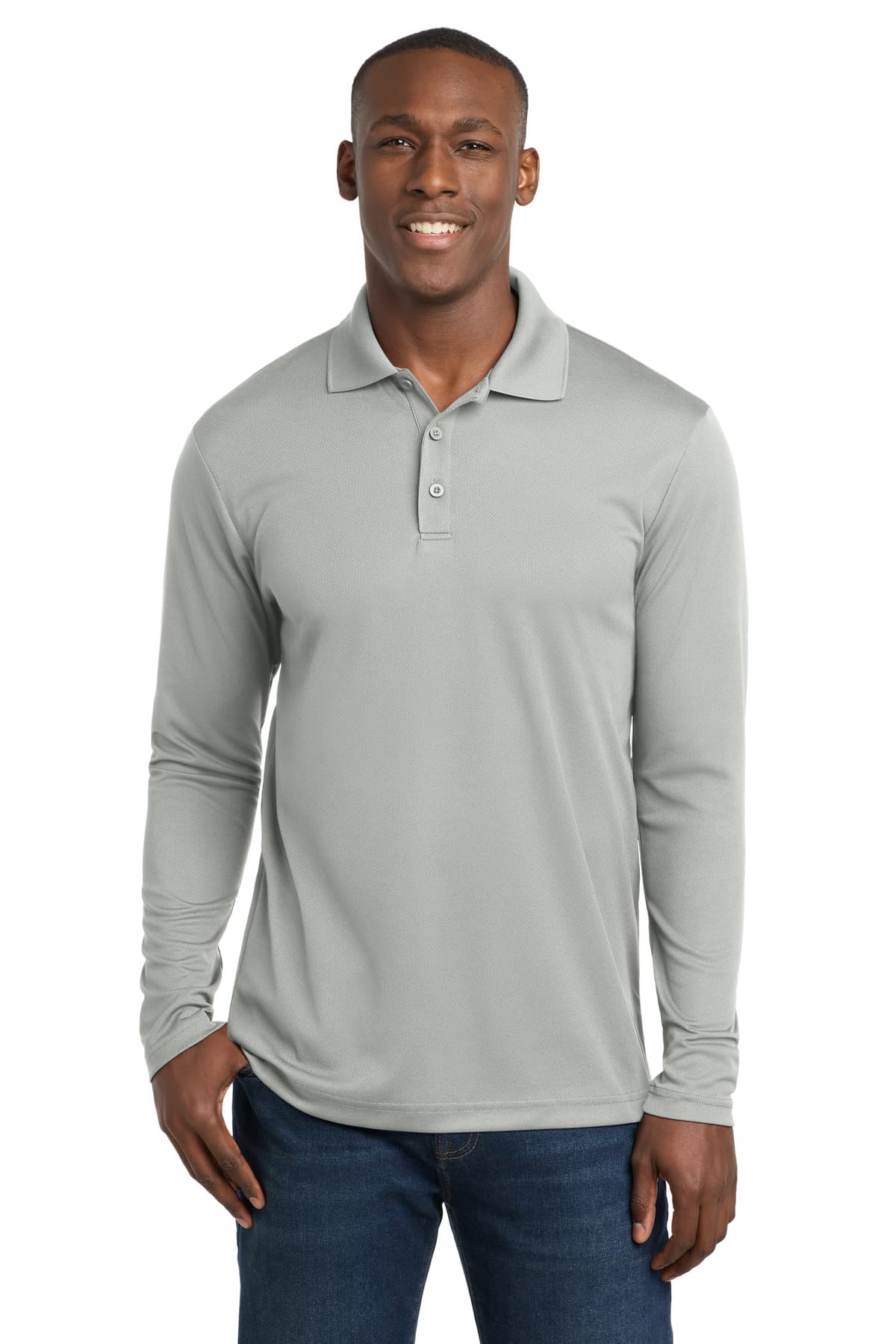 Sport-Tek ® PosiCharge ® RacerMesh ® Long Sleeve Polo. ST640LS thumbnail 5