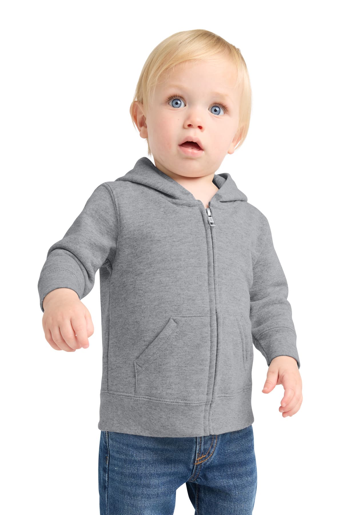 Port & Co  Infant Core Fleece Full-Zip Hooded Sweatshirt. CAR78IZH thumbnail 4