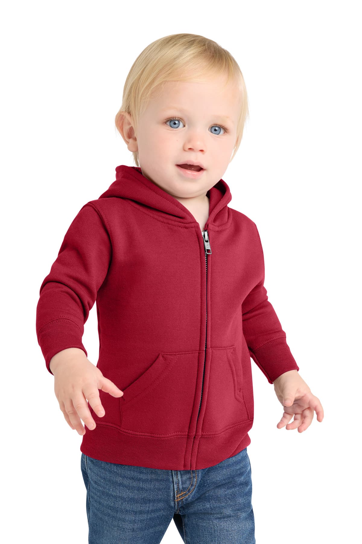 Port & Co  Infant Core Fleece Full-Zip Hooded Sweatshirt. CAR78IZH thumbnail 2