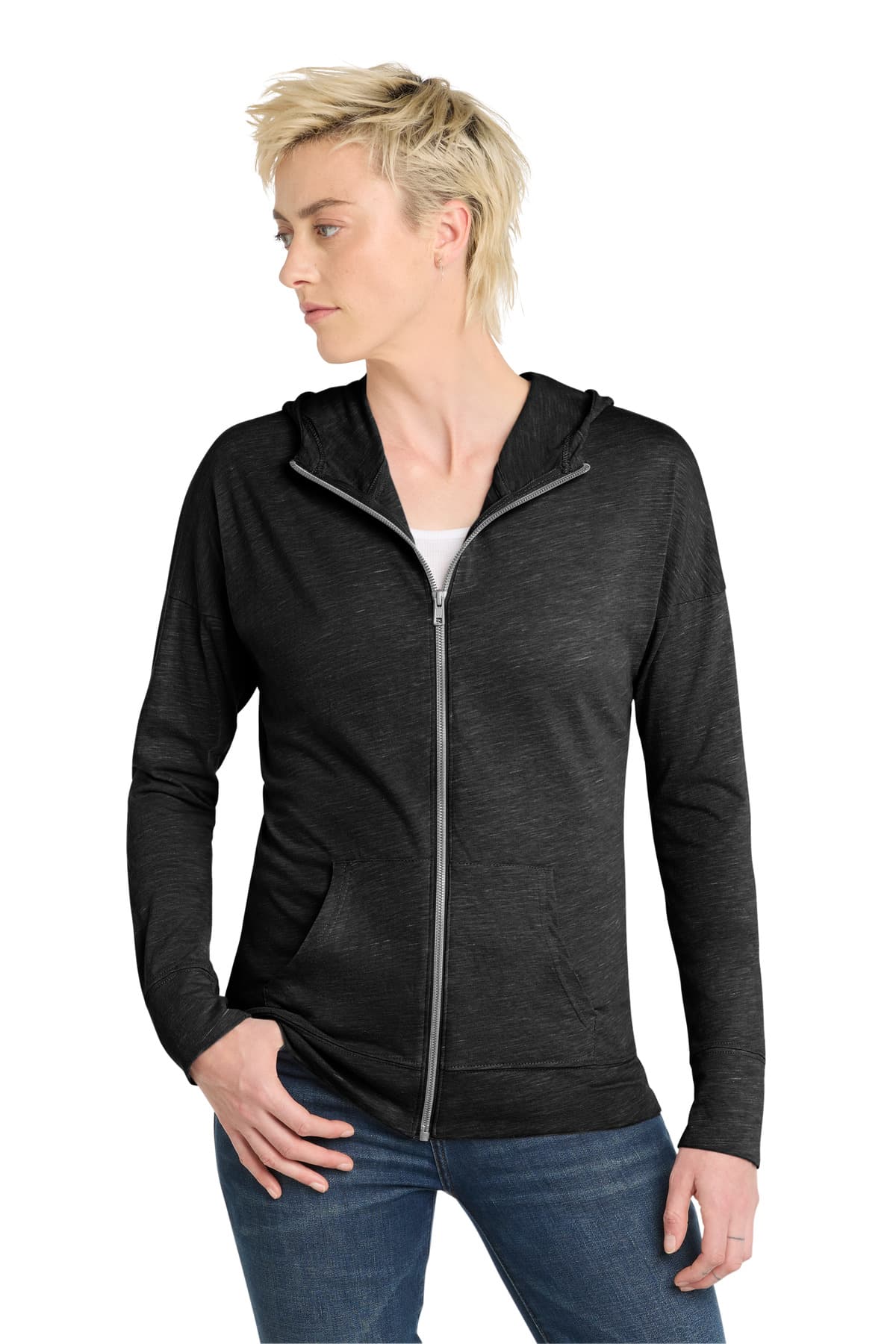 District ® Women's Medal Full-Zip Hoodie. DT665 thumbnail 2