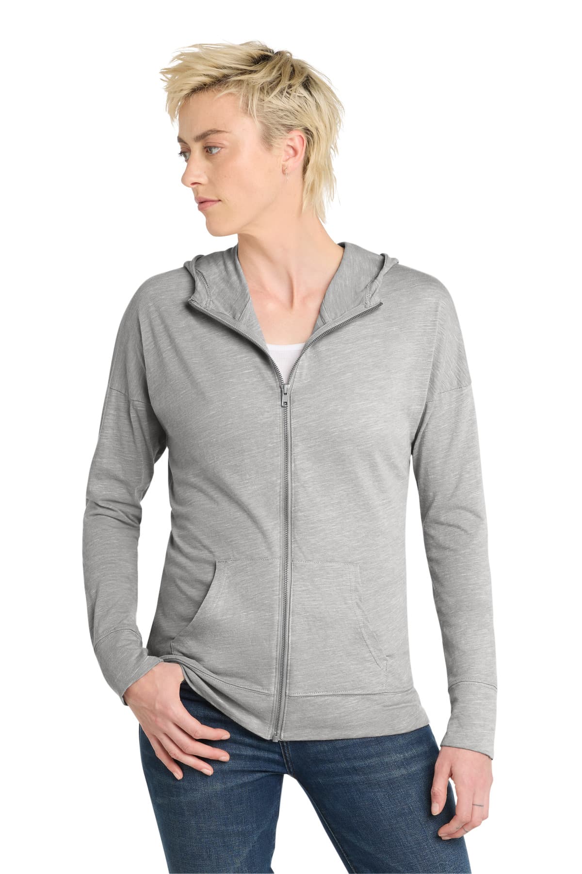 District ® Women's Medal Full-Zip Hoodie. DT665 thumbnail 4