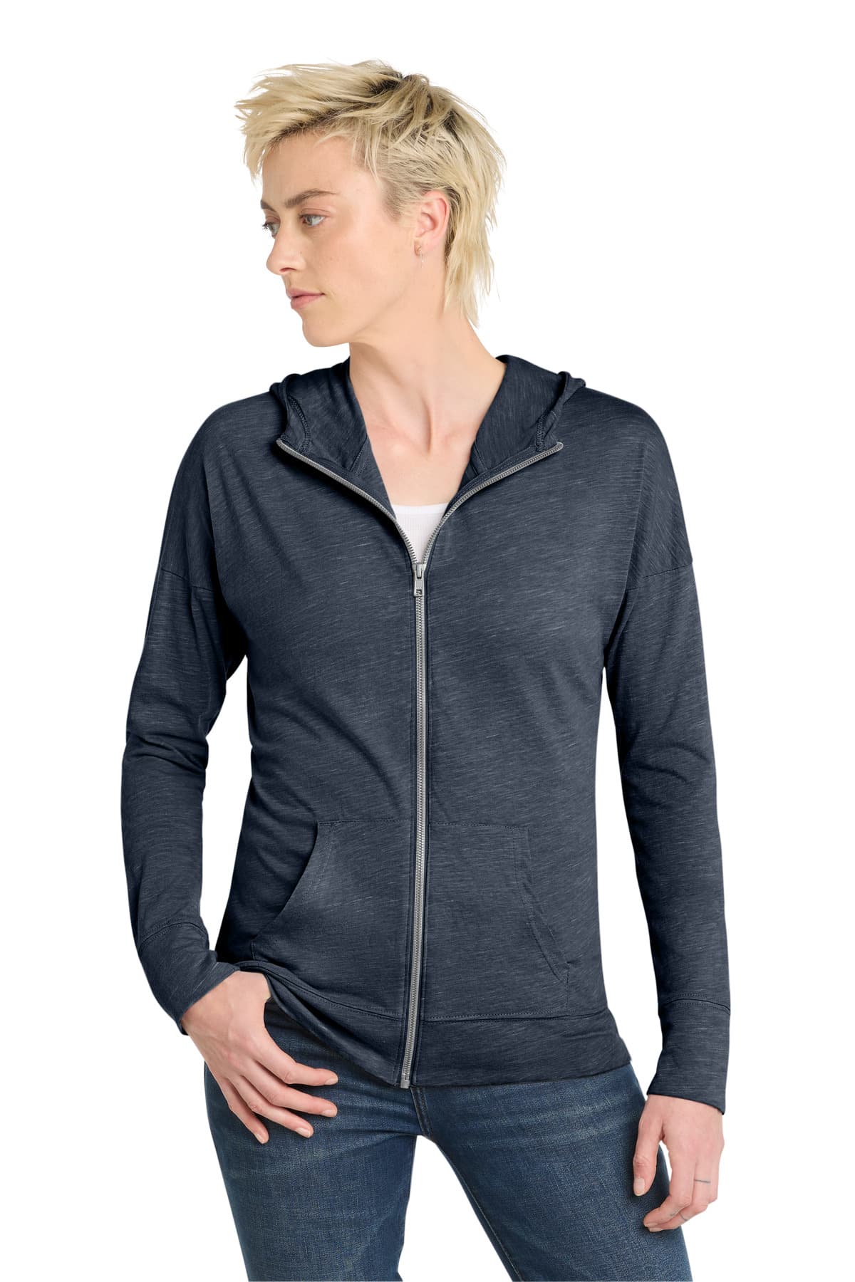 District ® Women's Medal Full-Zip Hoodie. DT665 thumbnail 5
