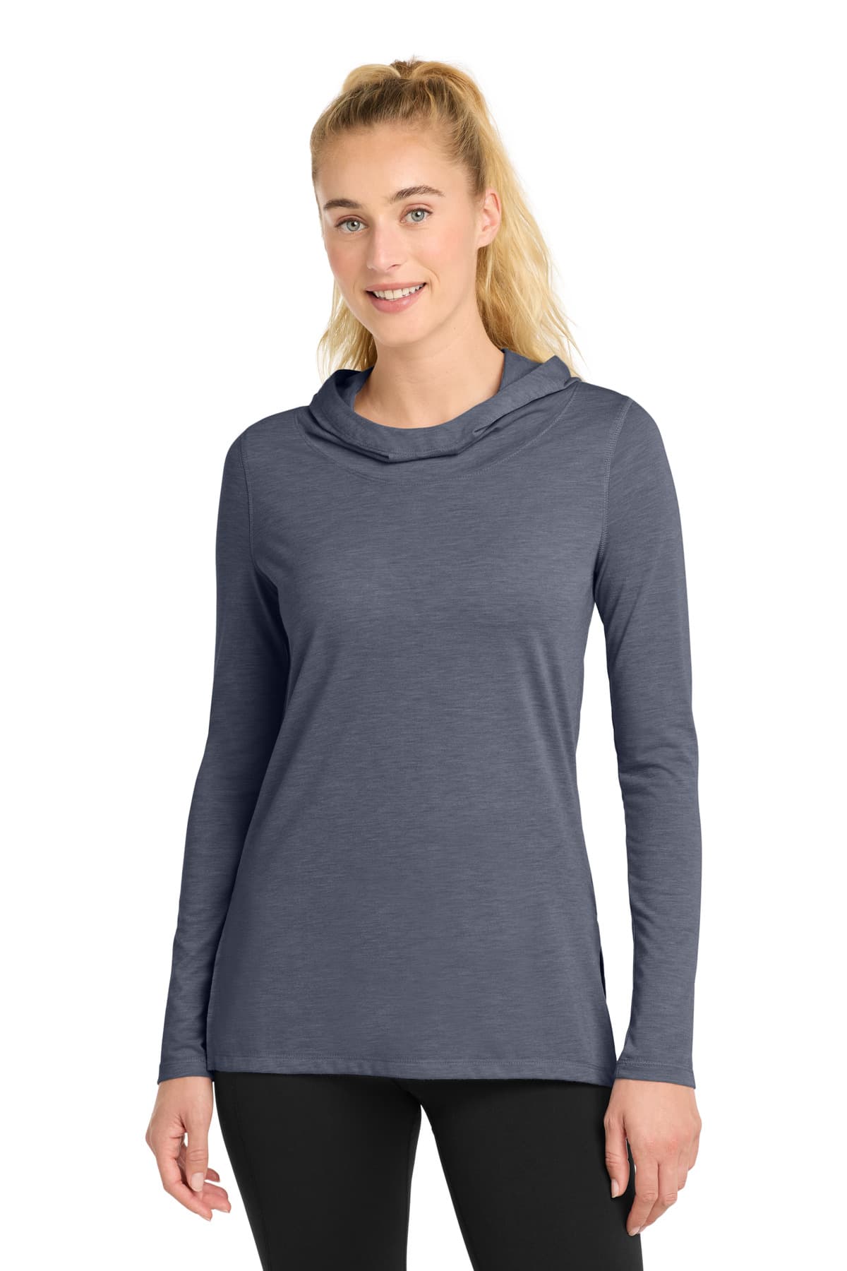 Sport-Tek ® Women's PosiCharge ® Tri-Blend Wicking Long Sleeve Hoodie LST406 thumbnail 5