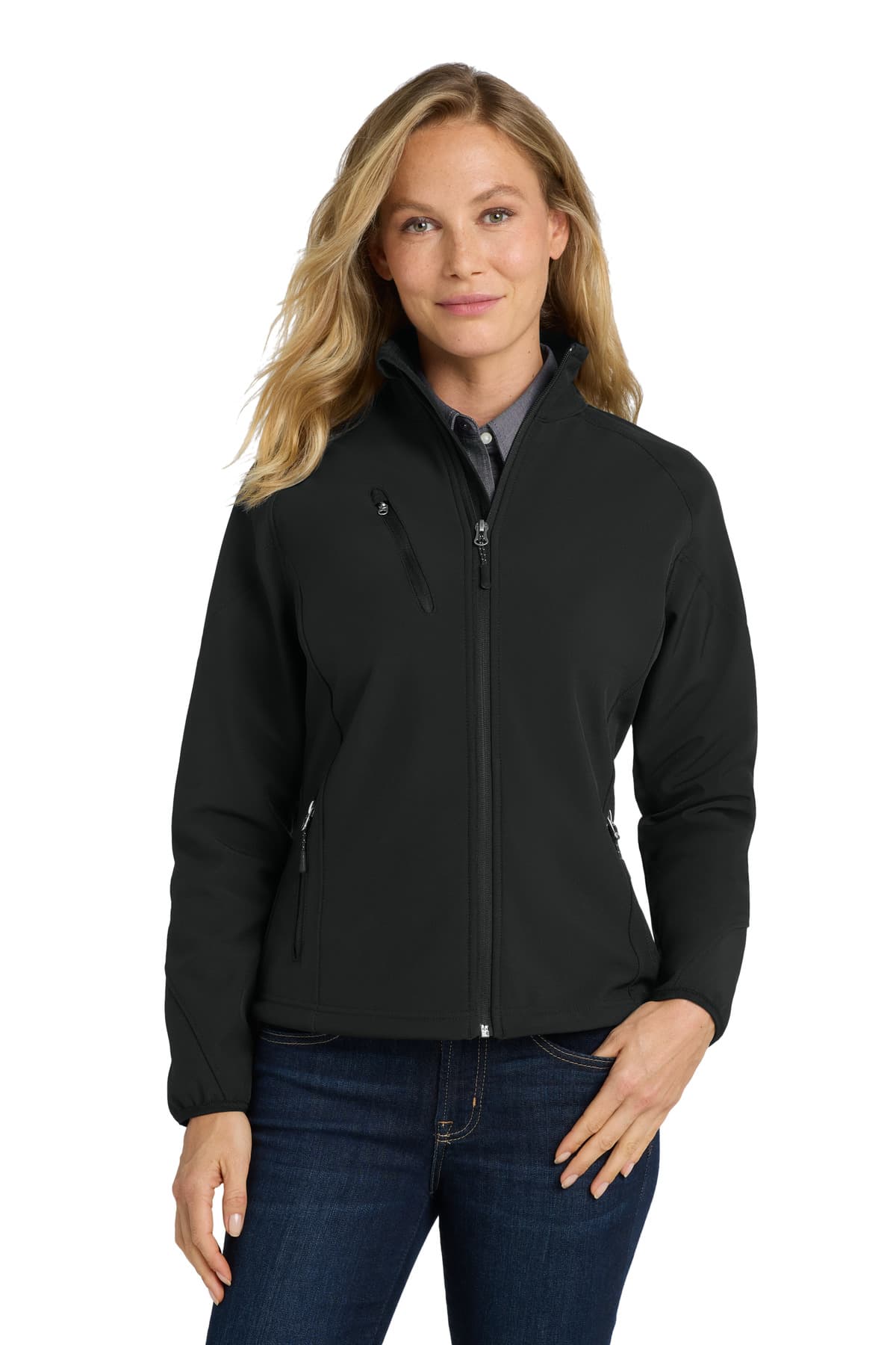 Port Authority ® Women's Textured Soft Shell Jacket. L705 thumbnail 2
