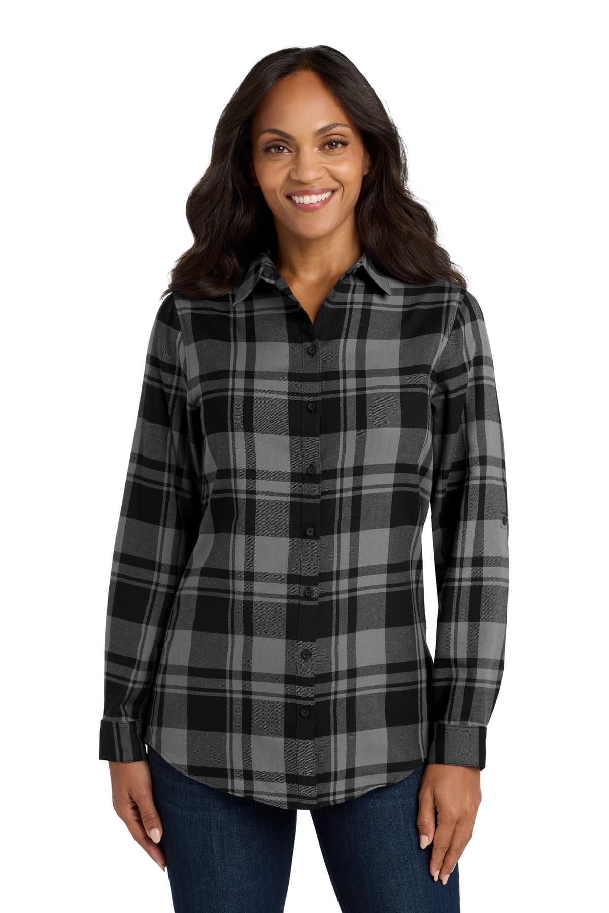 Port Authority ® Women's Plaid Flannel Tunic . LW668 thumbnail 2