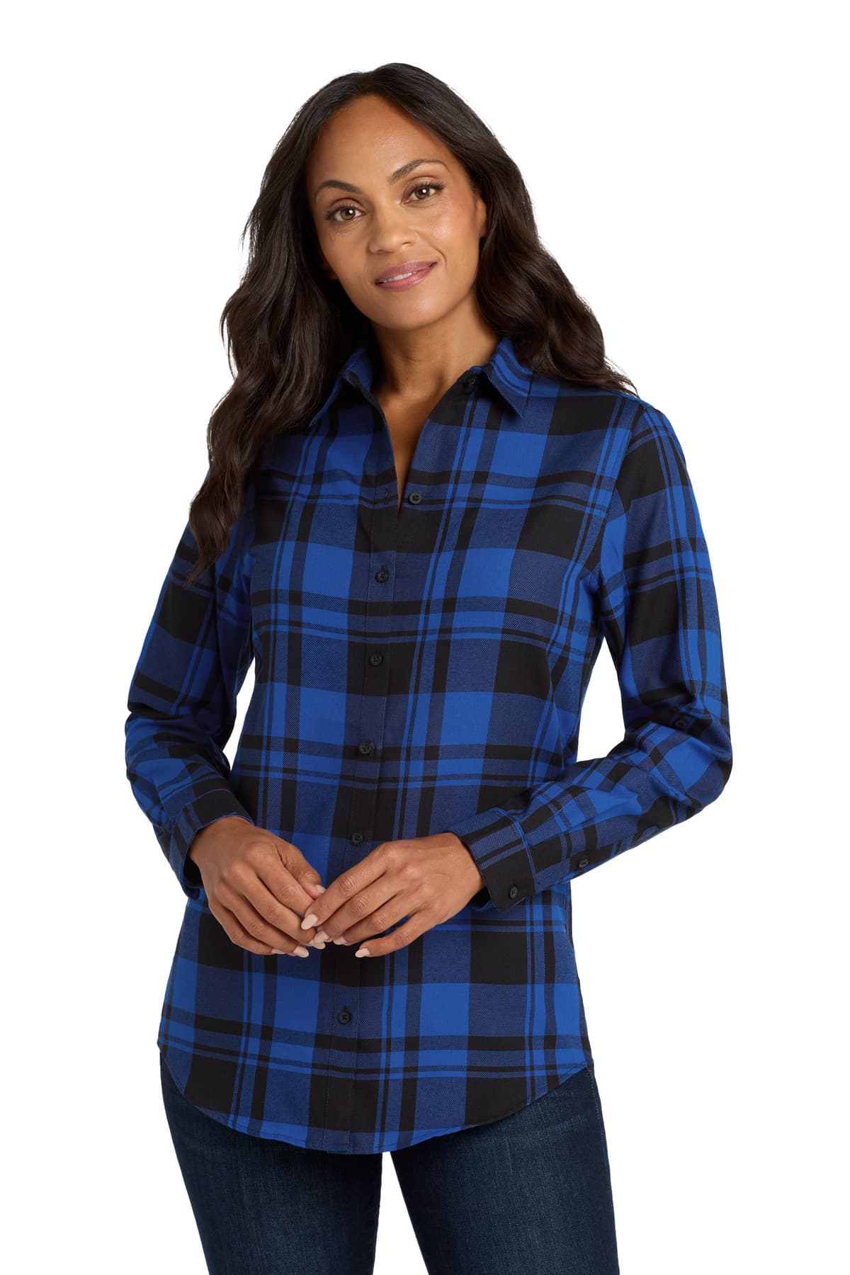 Port Authority ® Women's Plaid Flannel Tunic . LW668 thumbnail 3