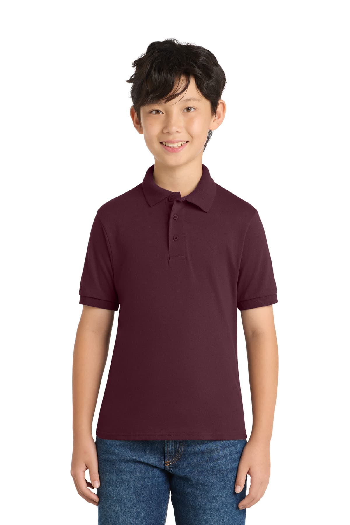 Port & Co  Youth Core Blend Jersey Knit Polo. KP55Y thumbnail 3
