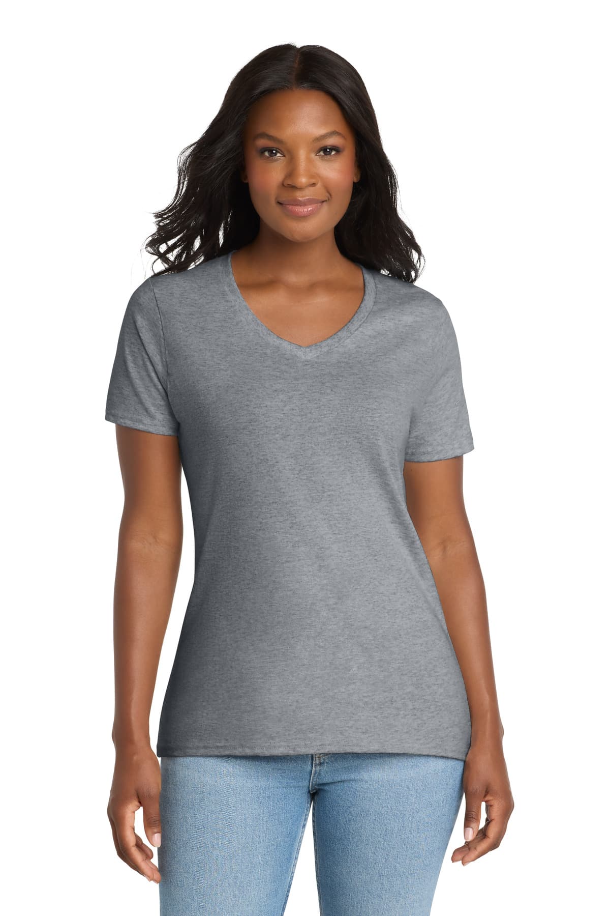 Port & Co  Women's Core Cotton V-Neck Tee. LPC54V thumbnail 3