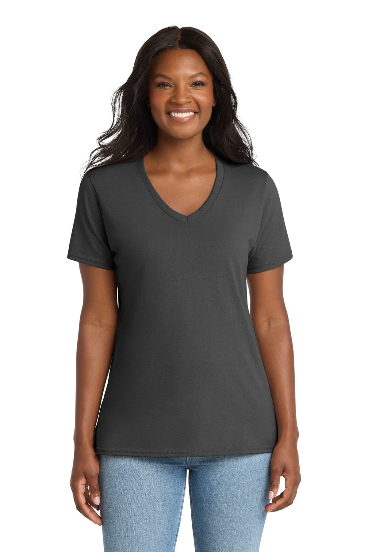 Port & Co  Women's Core Cotton V-Neck Tee. LPC54V thumbnail 5