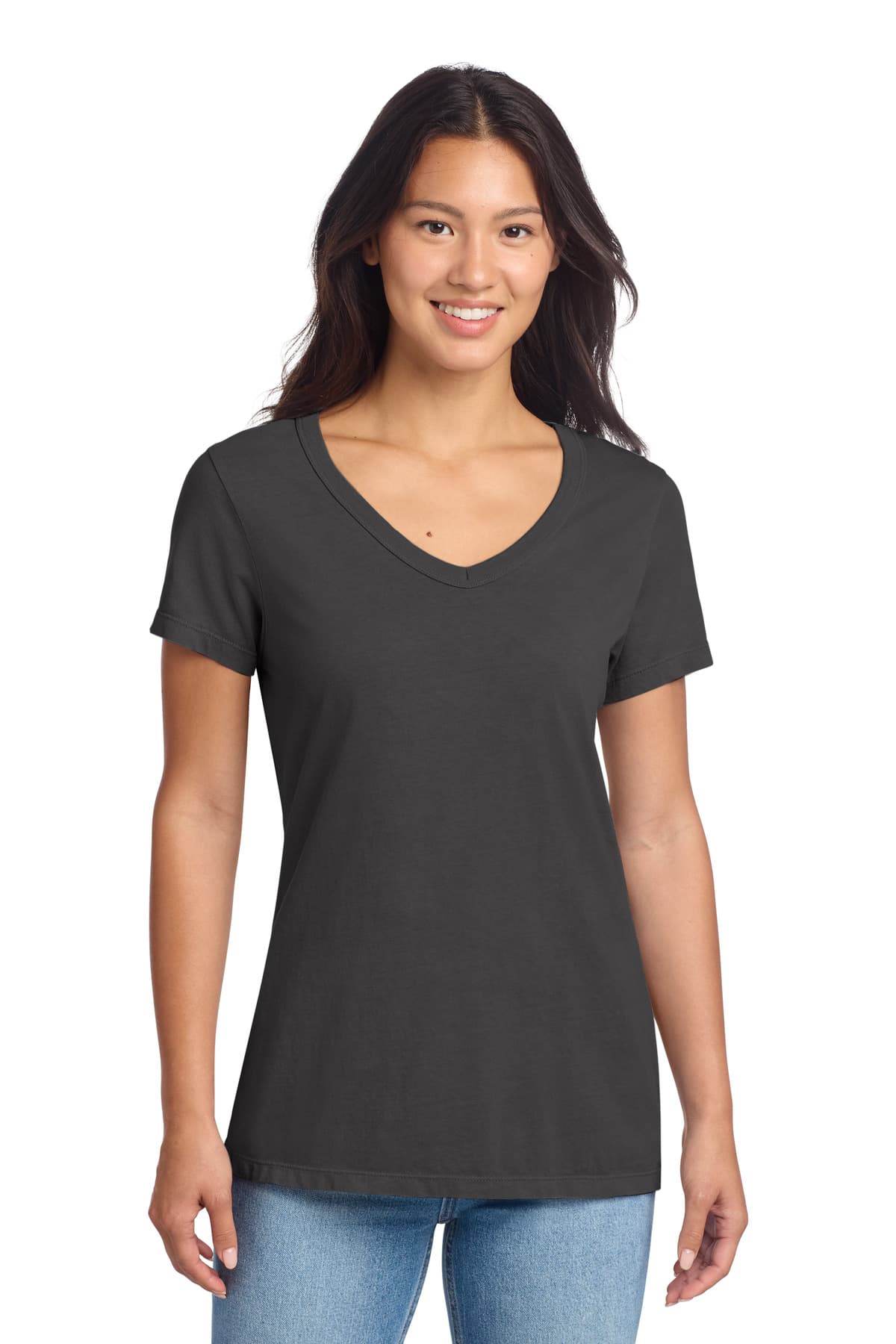 Port & Co  Women's Beach Wash ® Garment-Dyed V-Neck Tee LPC099V thumbnail 2