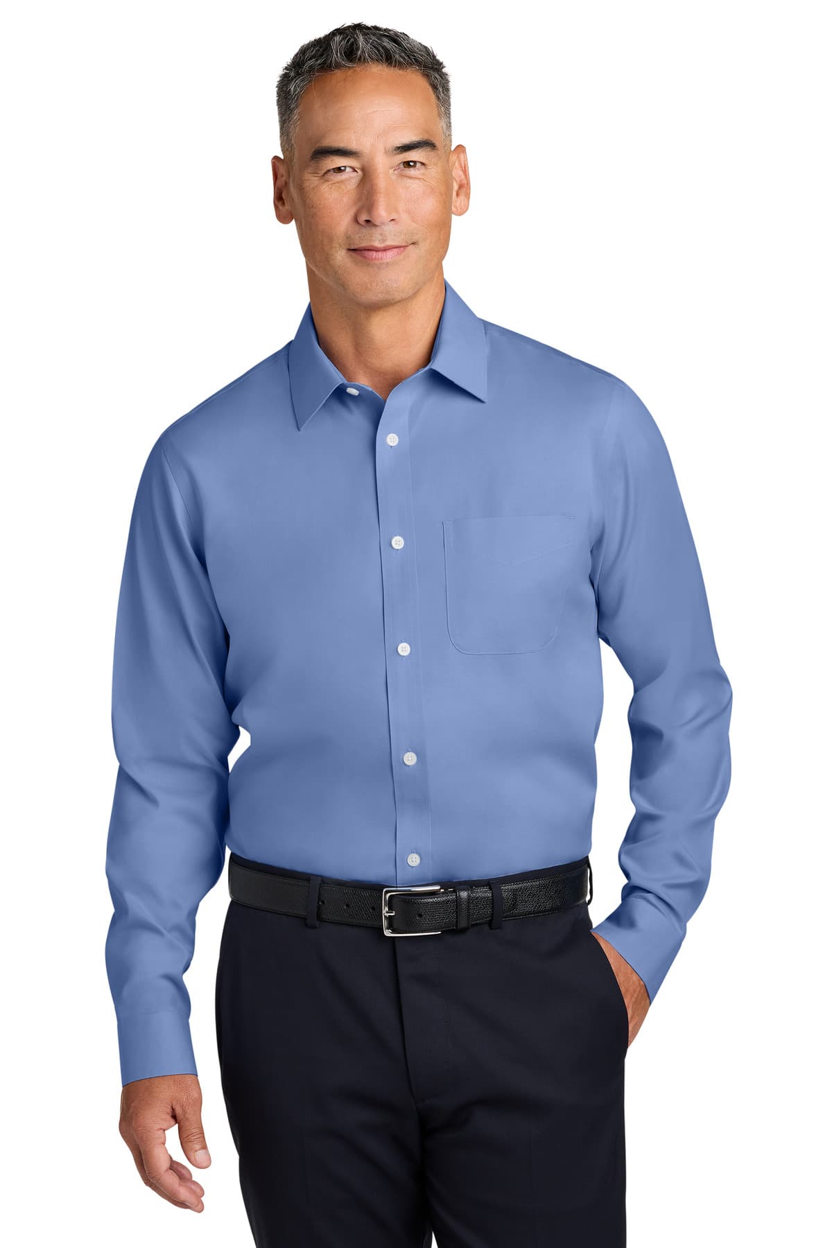Brooks Brothers ® Wrinkle-Free Stretch Pinpoint Spread Collar Shirt BB18012 thumbnail 2