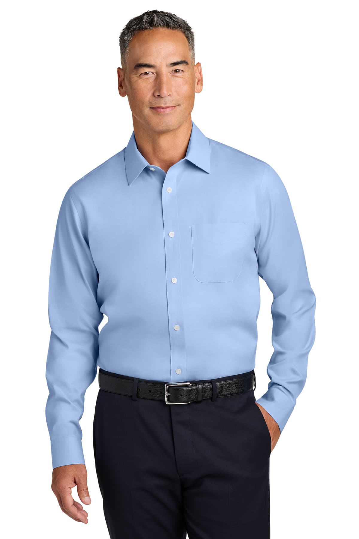 Brooks Brothers ® Wrinkle-Free Stretch Pinpoint Spread Collar Shirt BB18012 thumbnail 4