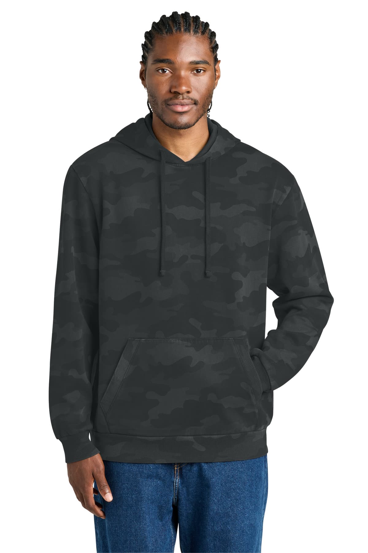 District Wash  Camo Fleece Hoodie DT2200C thumbnail 5