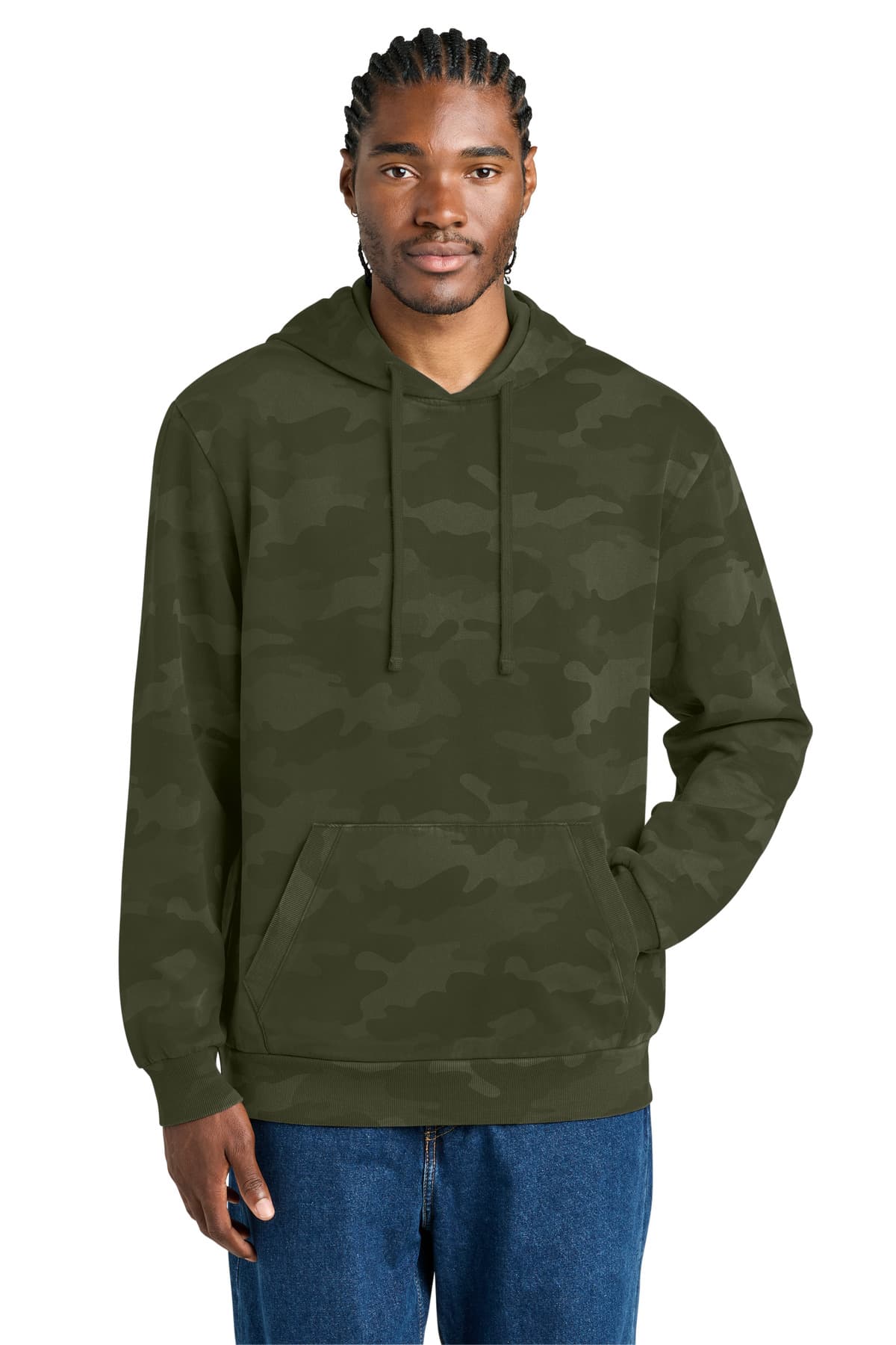 District Wash  Camo Fleece Hoodie DT2200C thumbnail 4