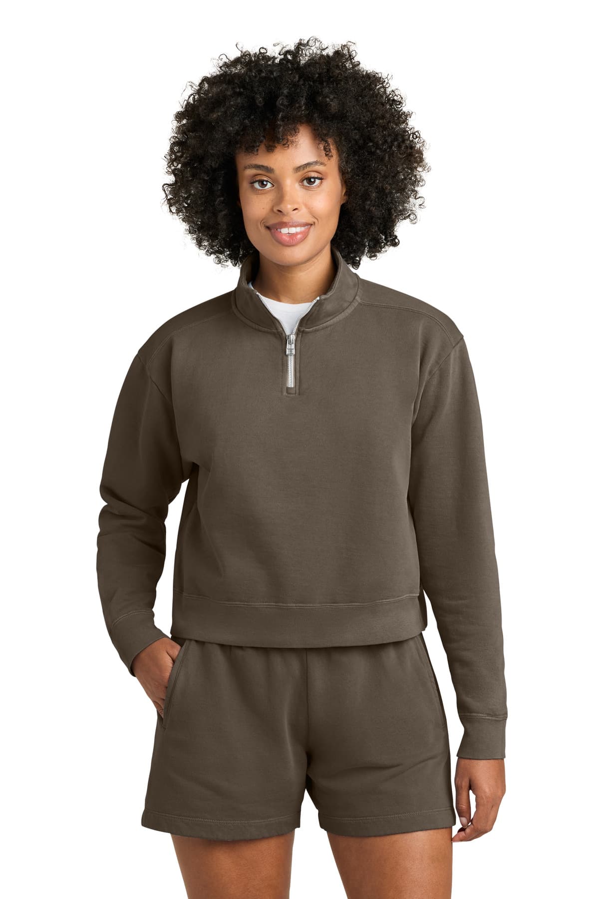 Comfort Colors ® Women's Mid-Length 1/4-Zip Sweatshirt 1580L thumbnail 3