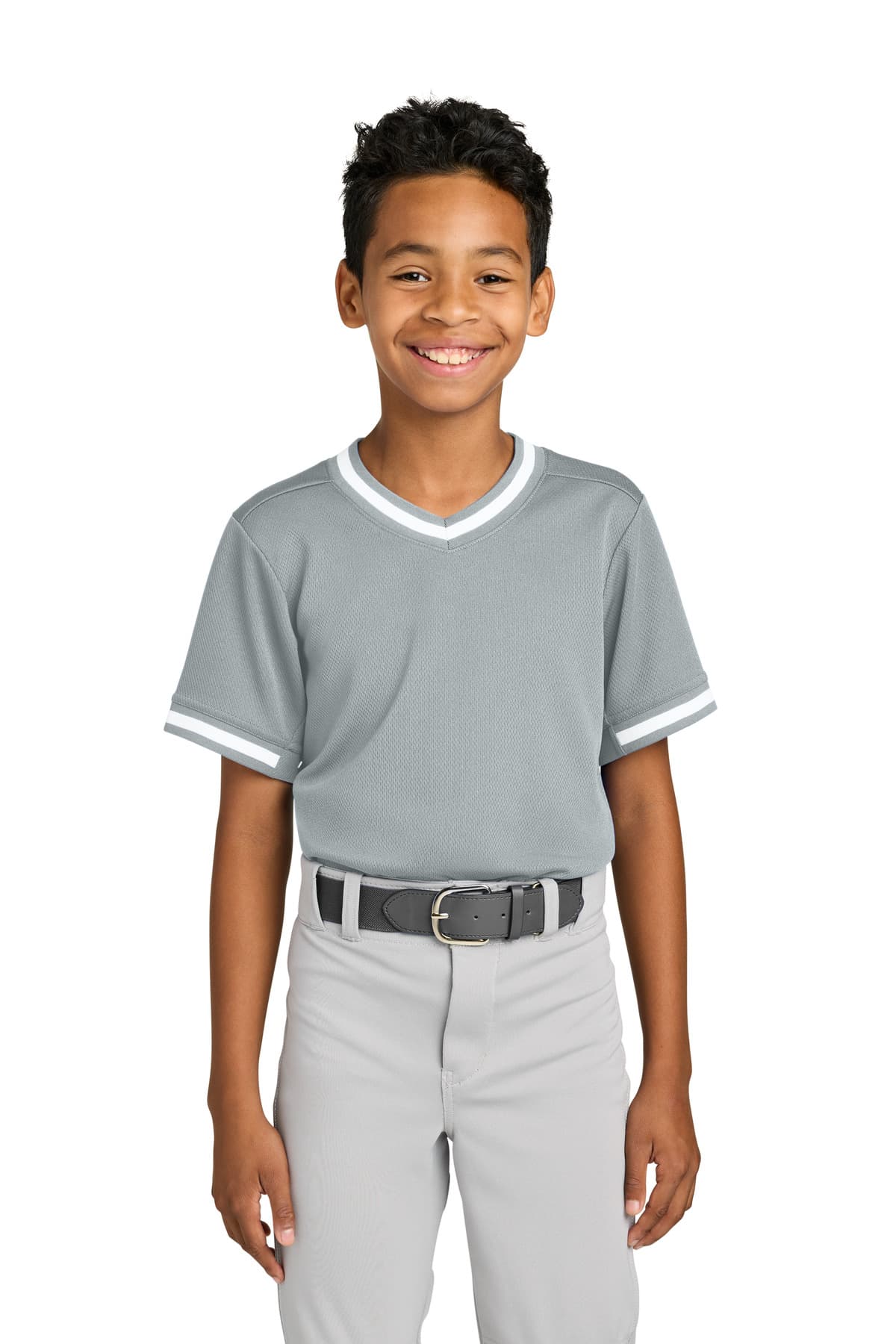 Sport-Tek ® Youth Tough Mesh V-Neck Baseball Jersey YST221 thumbnail 5