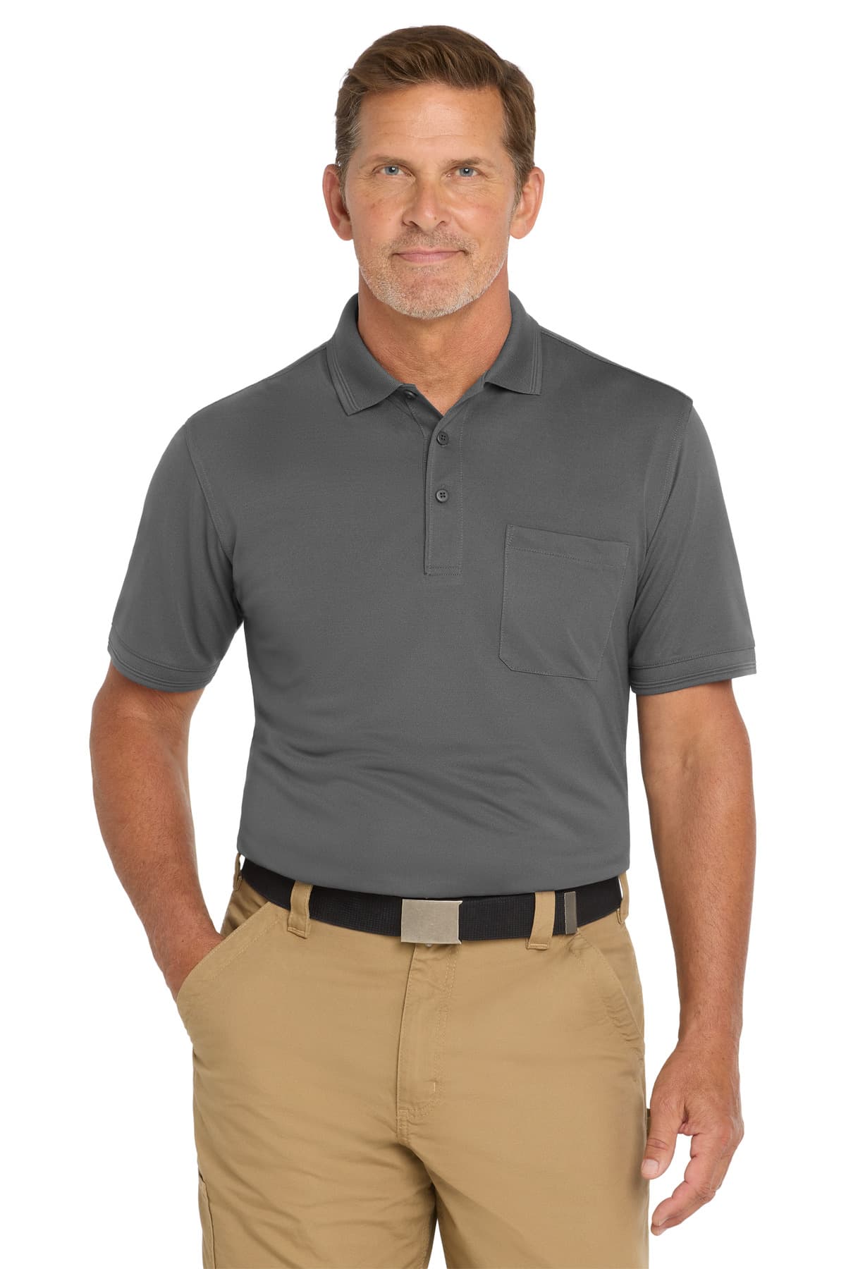 CornerStone ® Industrial Snag-Proof Pique Pocket Polo. CS4020P thumbnail 3