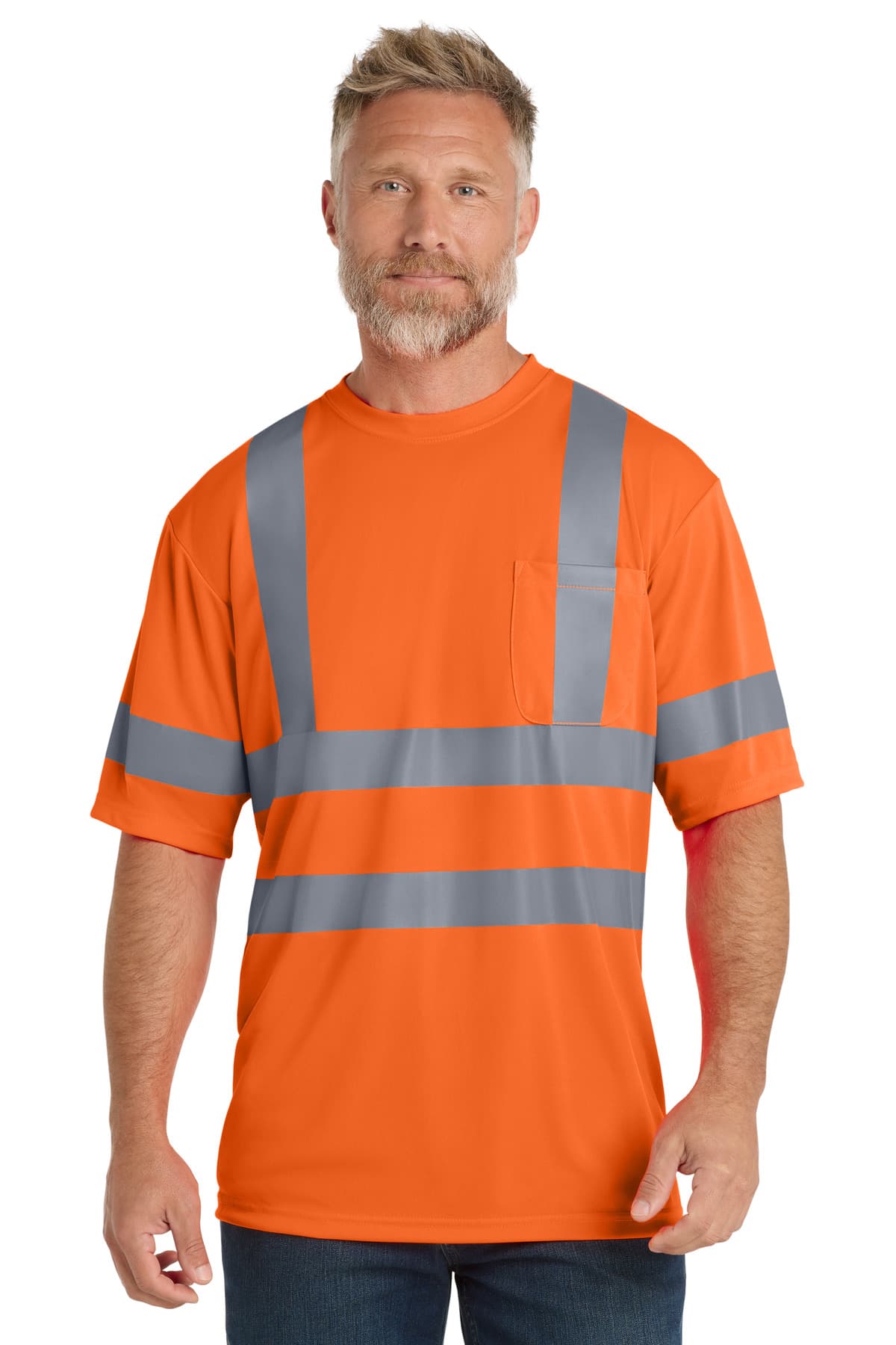 CornerStone ® - ANSI 107 Class 3 Short Sleeve Snag-Resistant Reflective T-Shirt. CS408 thumbnail 2