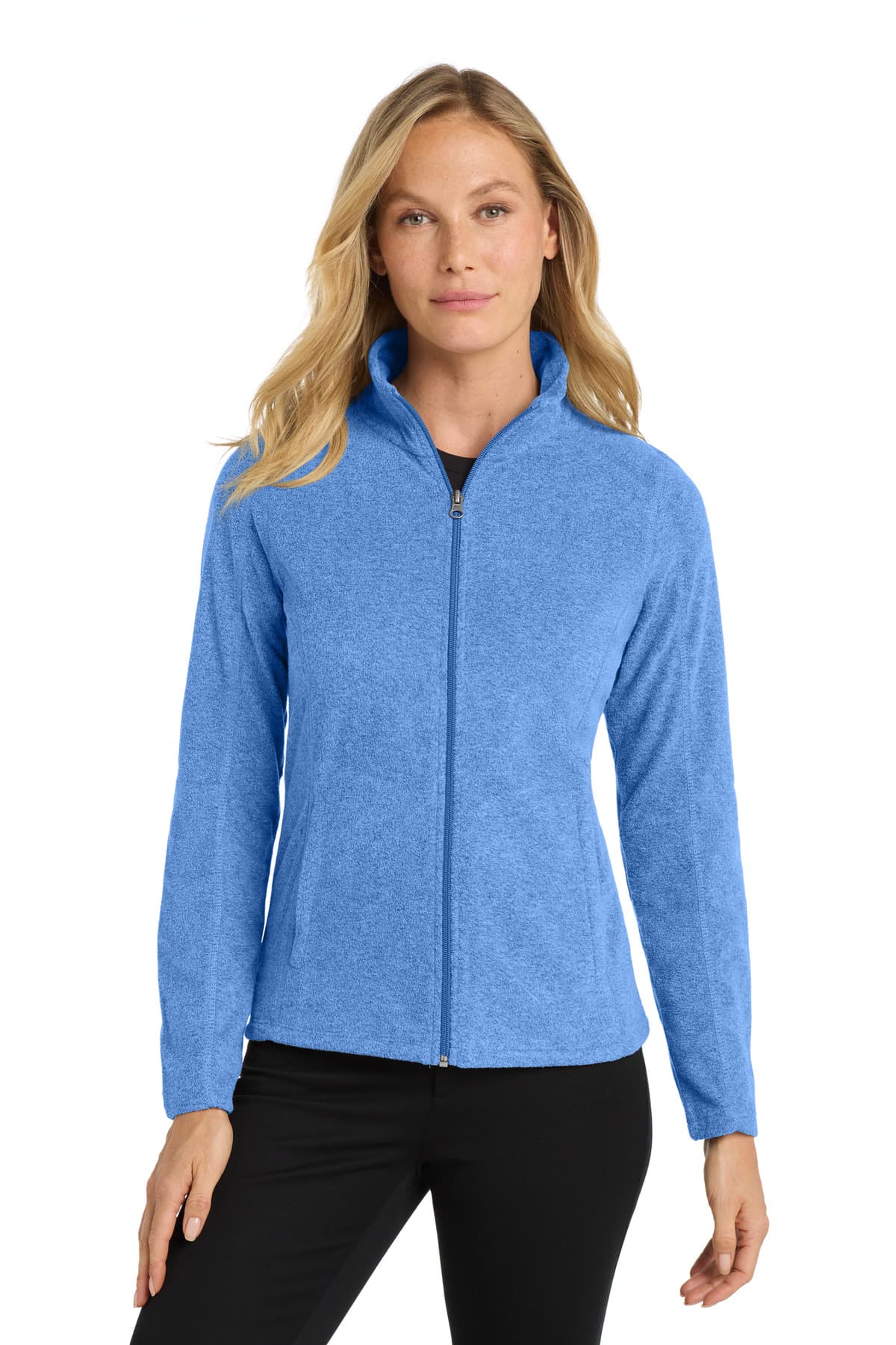 Port Authority ® Women's Heather Microfleece Full-Zip Jacket. L235 thumbnail 4