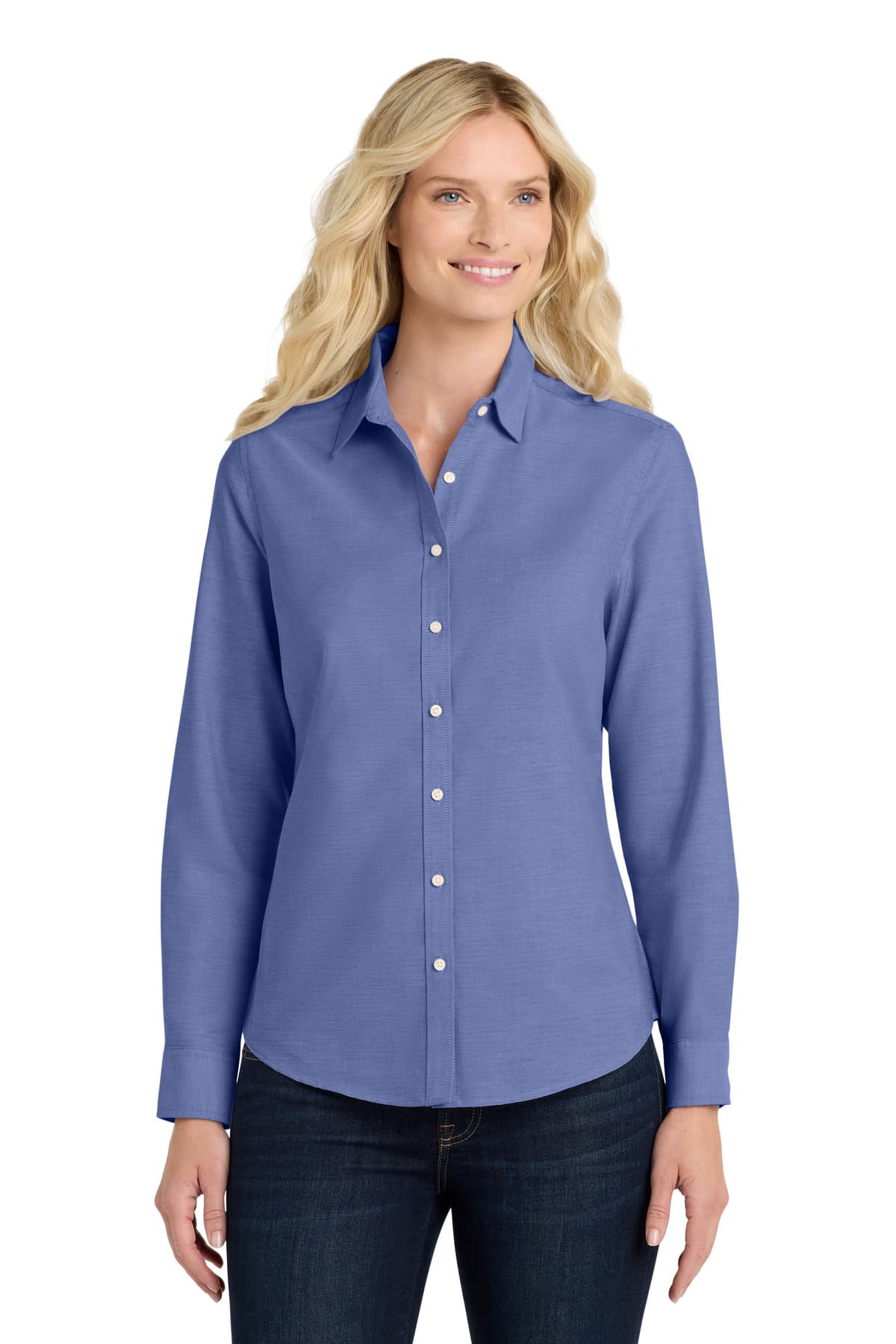 Port Authority ® Women's SuperPro  Oxford Shirt. L658 thumbnail 4