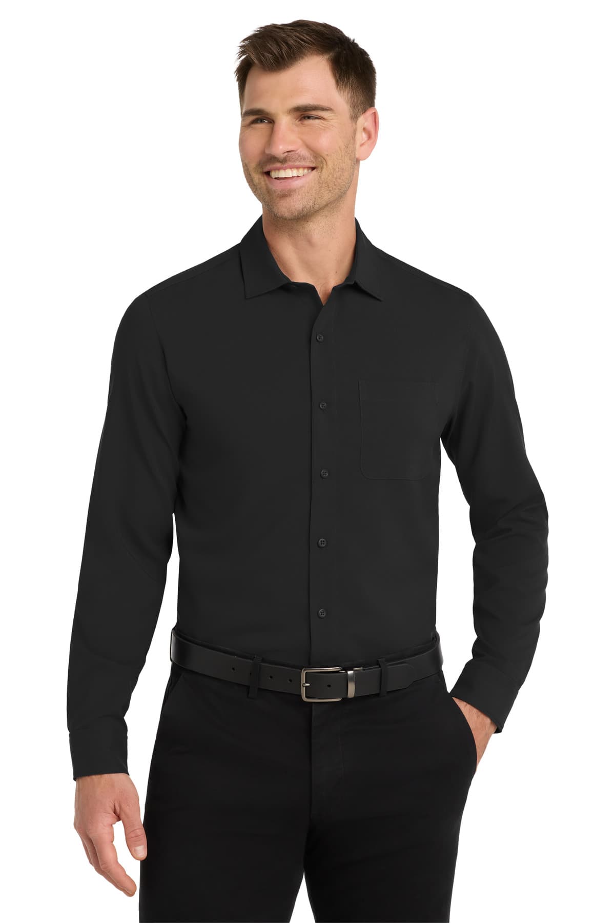 Port Authority ® Long Sleeve Performance Staff Shirt W401 thumbnail 2
