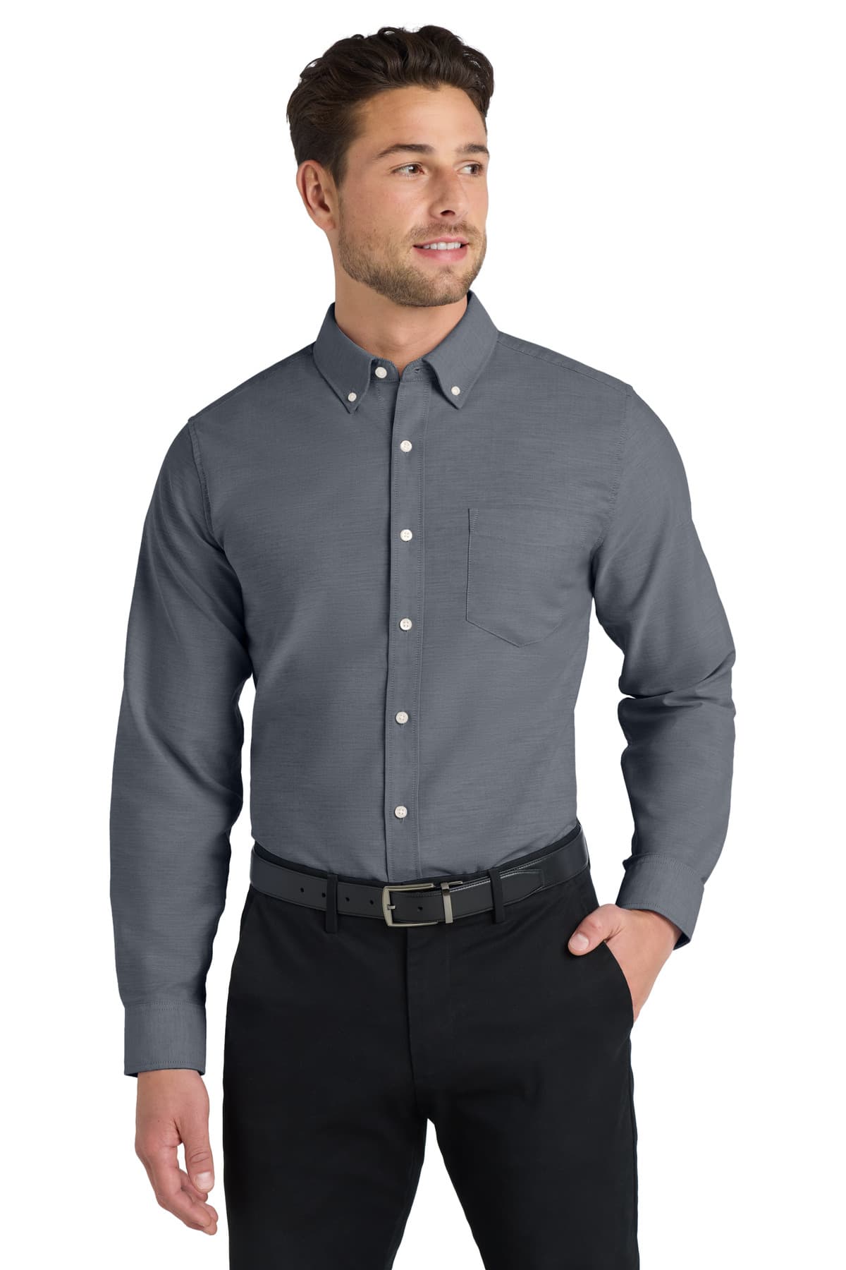 Port Authority ® Tall SuperPro  Oxford Shirt. TS658 thumbnail 2