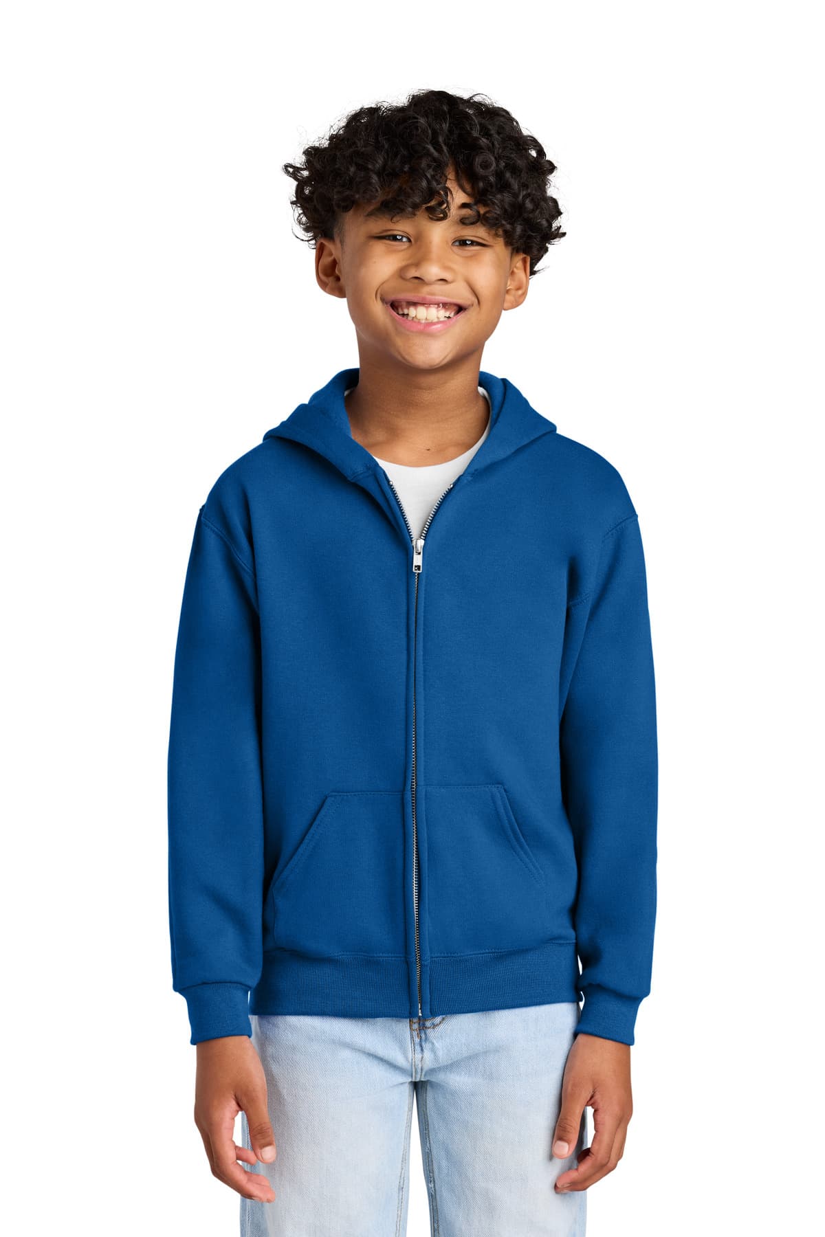 Jerzees ® - Youth NuBlend ® Full-Zip Hooded Sweatshirt. 993B thumbnail 4