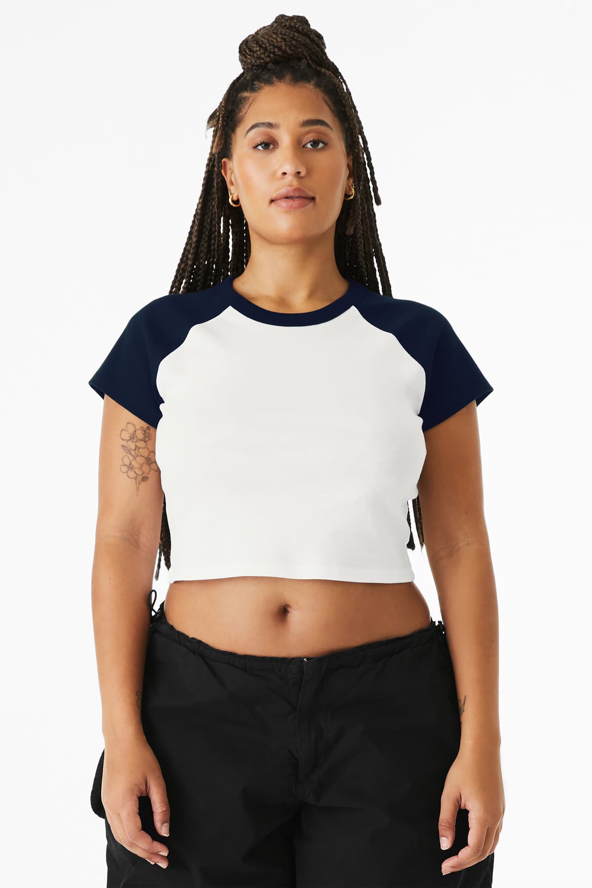 BELLA+CANVAS ® Women's Micro Rib Raglan Baby Tee BC1201 thumbnail 3