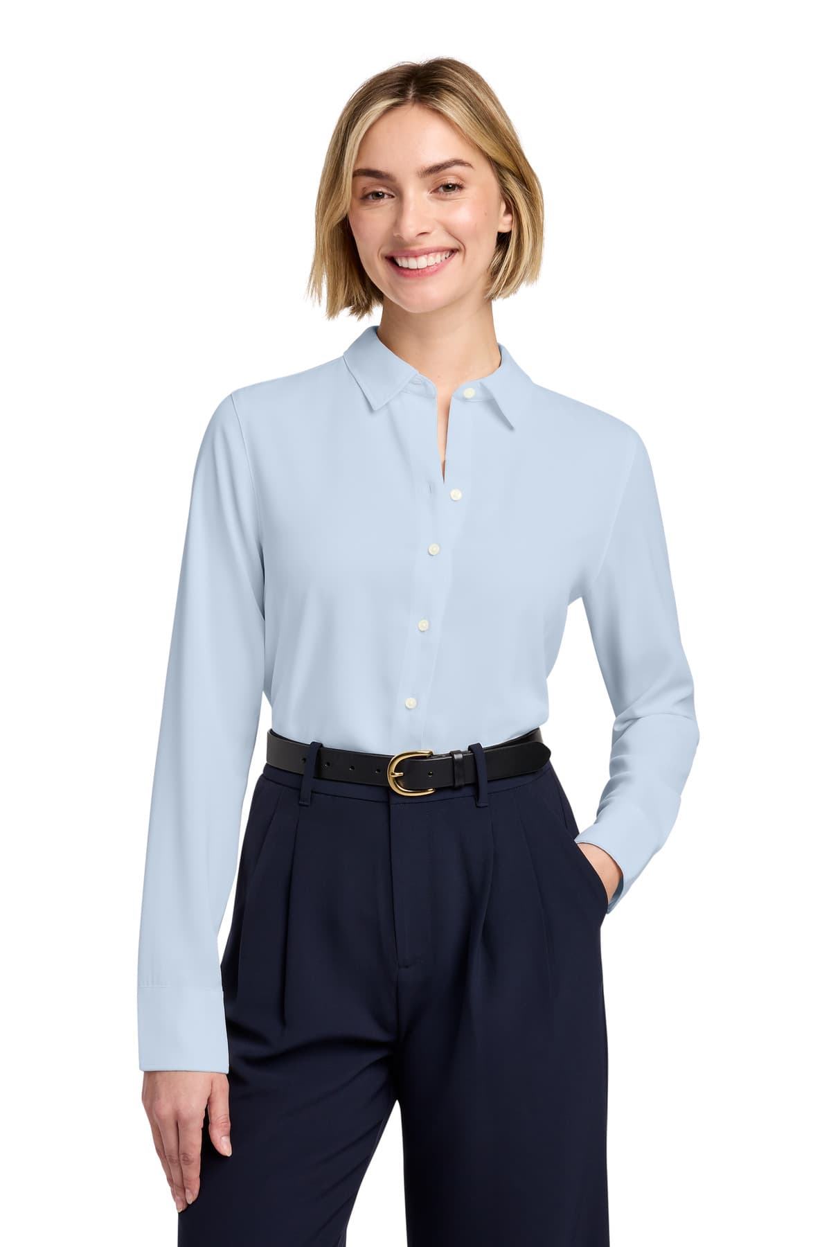 Brooks Brothers ® Women's Full-Button Satin Blouse BB18007 thumbnail 3