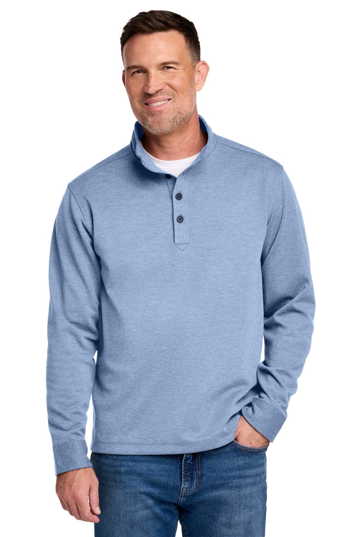 Brooks Brothers ® Mid-Layer Stretch 1/2-Button BB18202 thumbnail 2