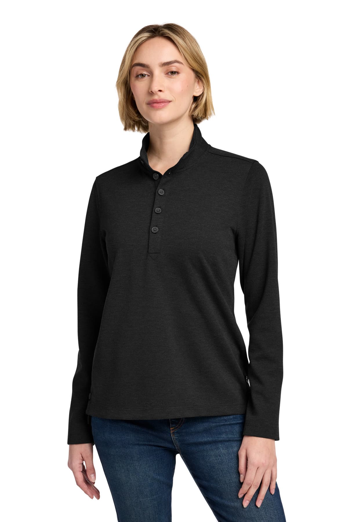 Brooks Brothers ® Women's Mid-Layer Stretch 1/2-Button BB18203 thumbnail 2