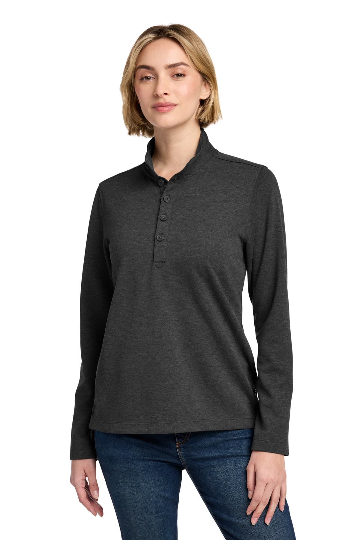 Brooks Brothers ® Women's Mid-Layer Stretch 1/2-Button BB18203 thumbnail 4