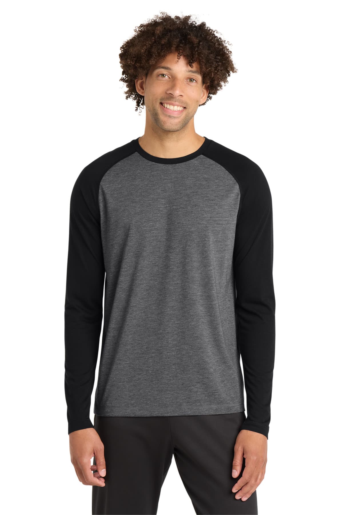 Sport-Tek ® PosiCharge ® Long Sleeve Tri-Blend Wicking Raglan Tee ST400LS thumbnail 3